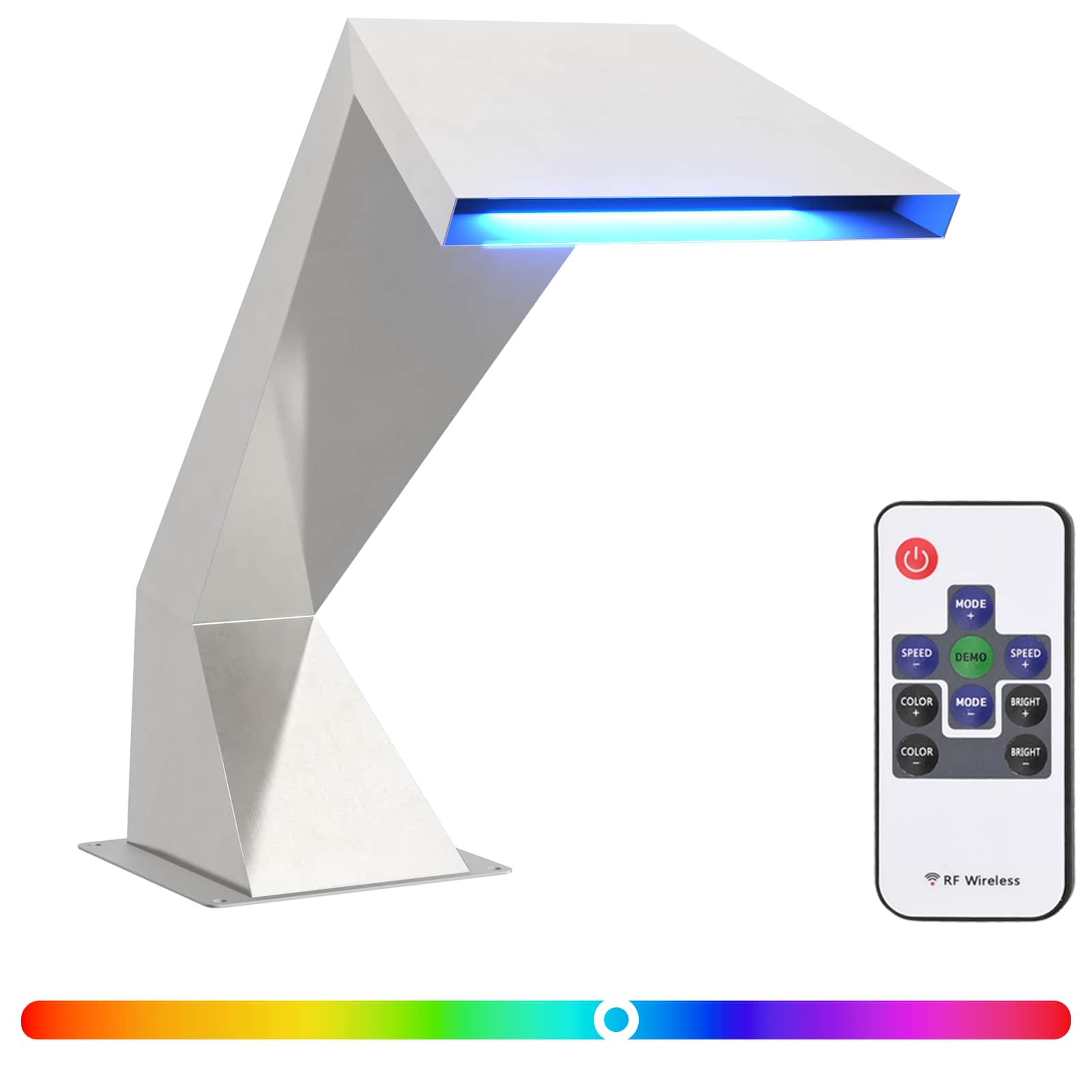 Basseini juga RGB LEDidega Roostevaba teras 63,5 x 29 x 51 cm