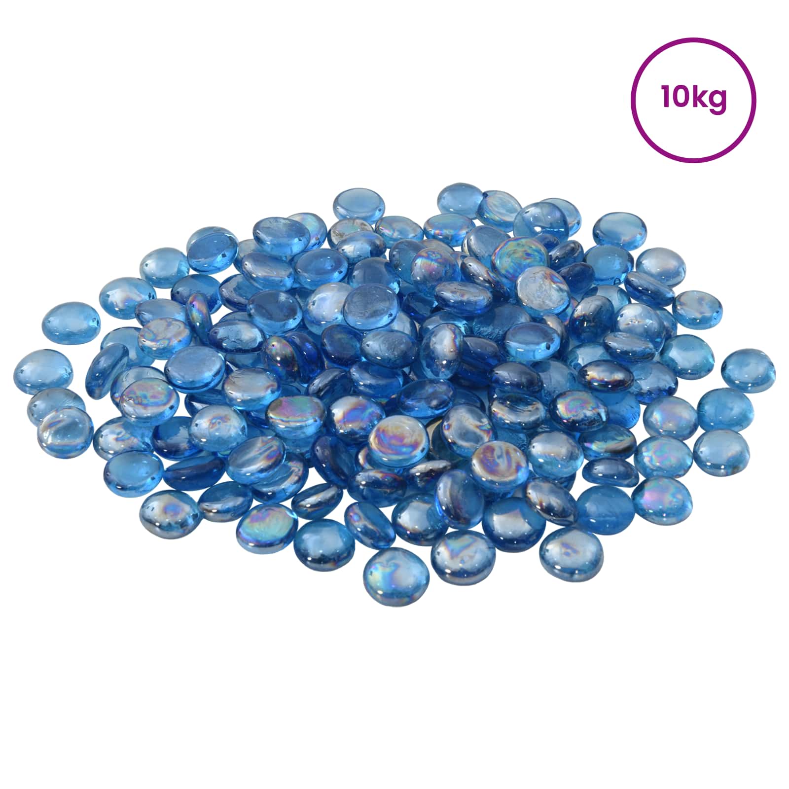 Klaasikilluke 17-19 mm Hele kobaltine sinine Klaas