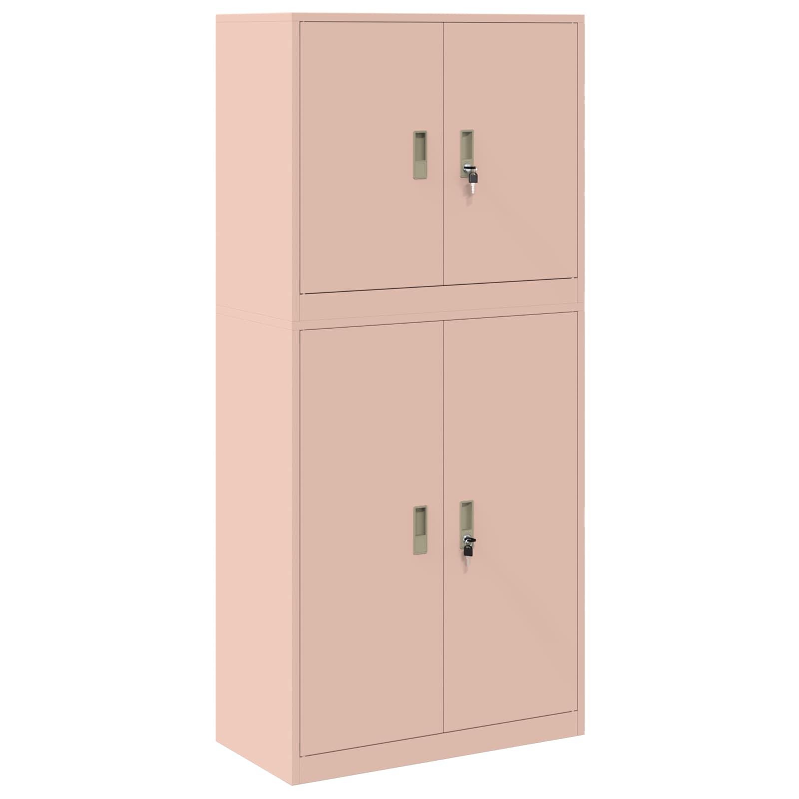 Hoiukapp 2 tk Roosa 80 x 40 x 175 cm Teras Lukustatav