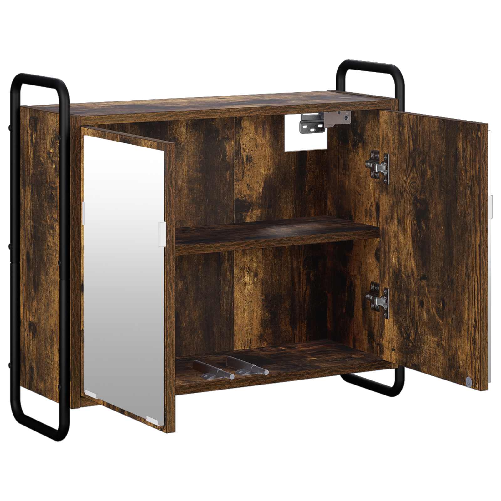 Rippuv vannitoakapid Suitsutatud tamm 64 x 20 x 56,5 cm