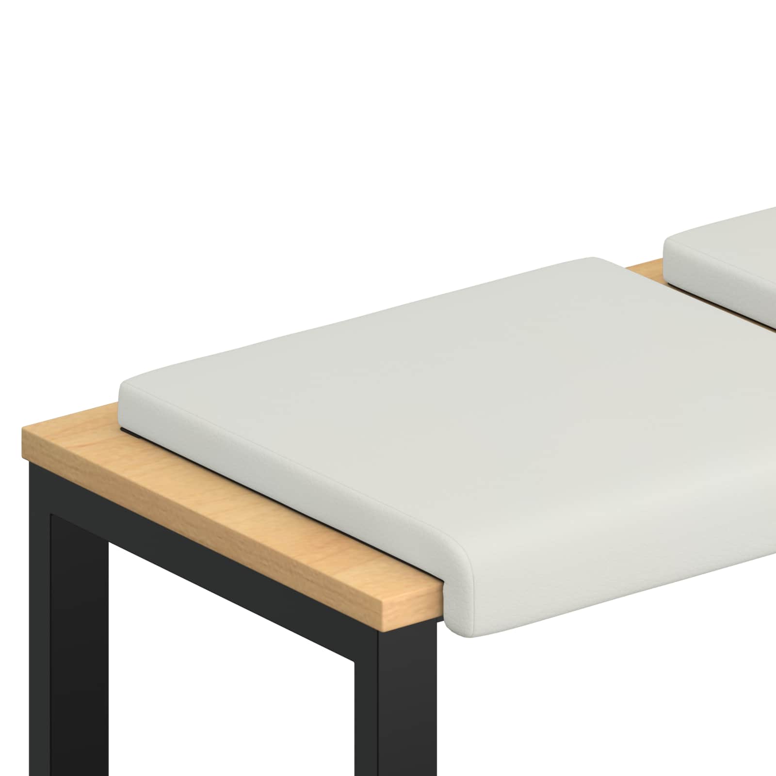 Pingipadja 2 tk Kunstnahk Valge Sügavus 35 cm