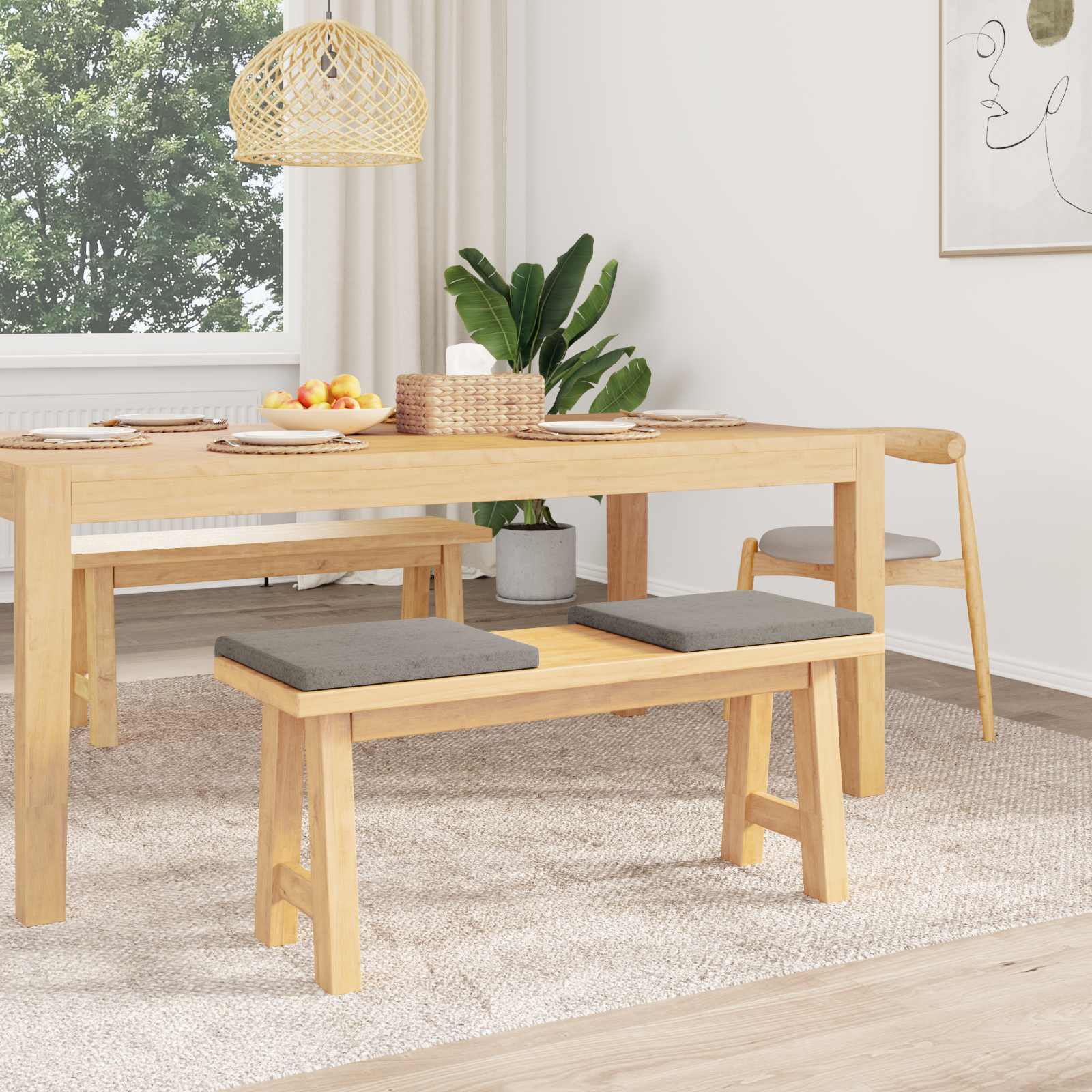 Pingipadja 2 tk Tehisseemisnahk Helehall Sügavus 35 cm