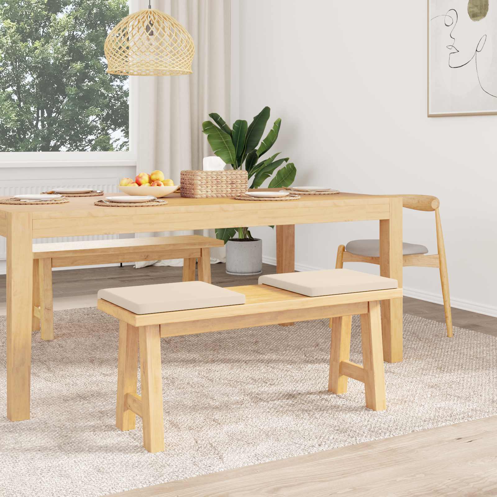 Pingipadja 2 tk Mikrofiiber Beež Sügavus 35 cm