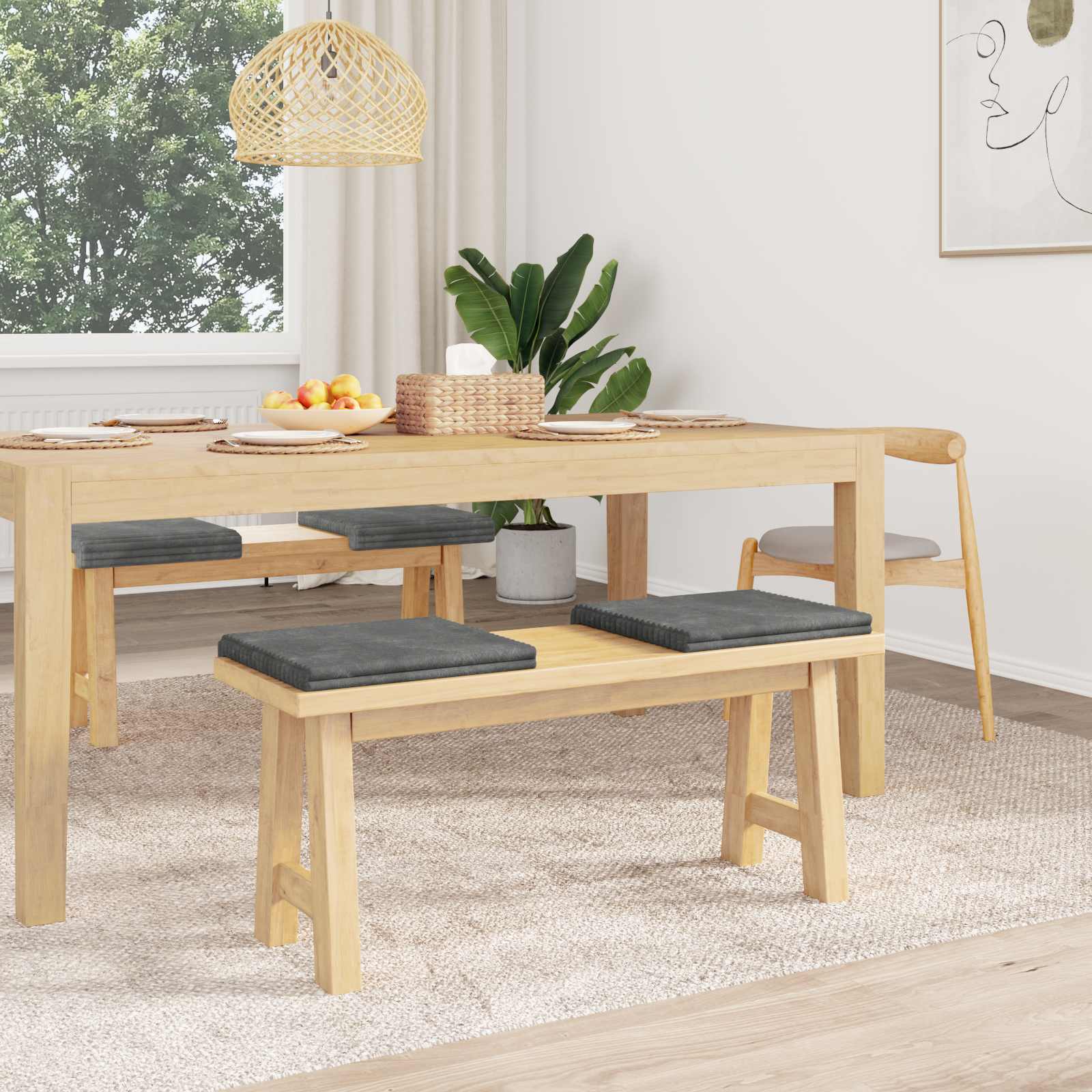 Pingipadja 4 tk Plüüšist korduroy Helehall Sügavus 35 cm