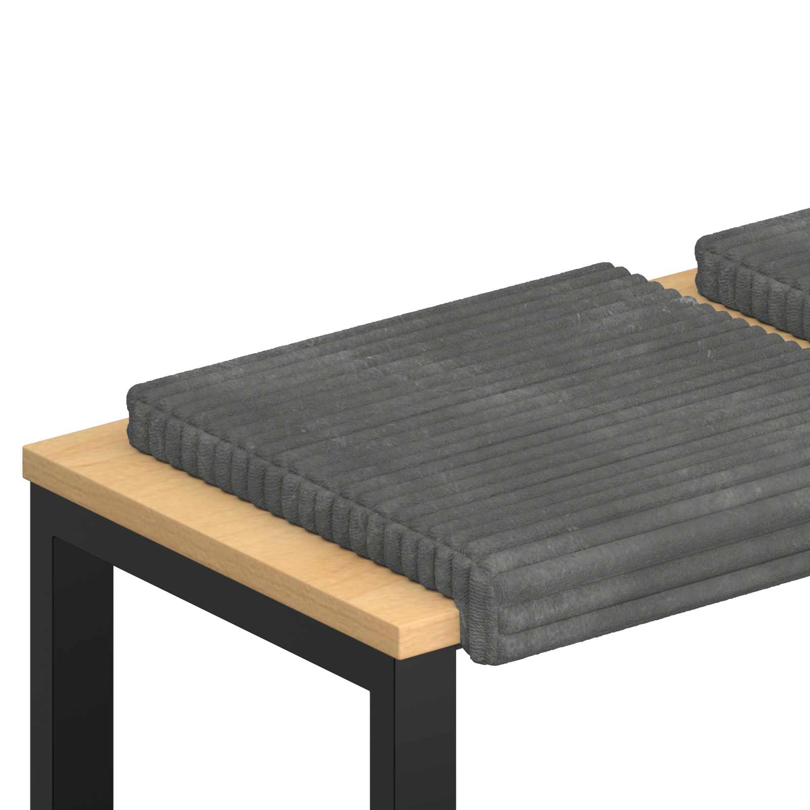 Pingipadja 4 tk Plüüšist korduroy Helehall Sügavus 35 cm