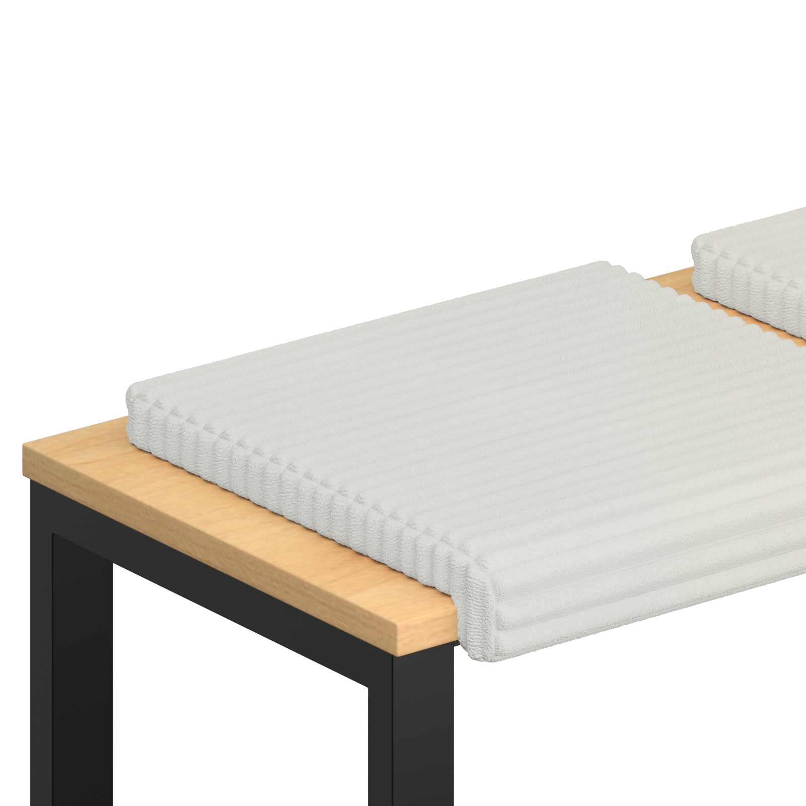 Pingipadja 4 tk Plüüšist korduroy Kreemjas Sügavus 35 cm