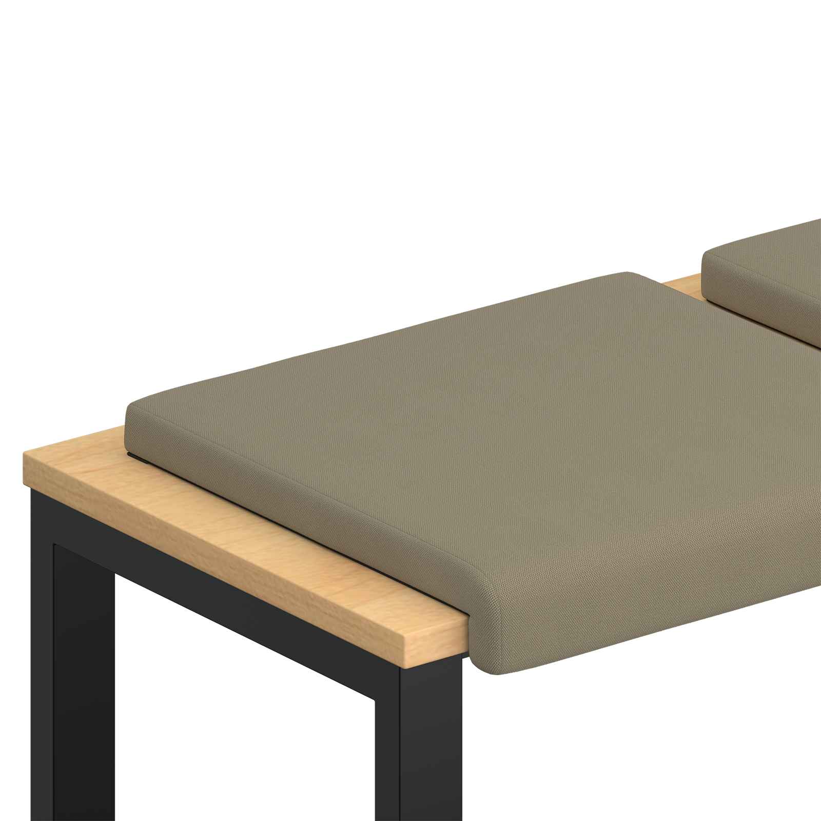 Pingipadja 4 tk Tekstureeritud samet Khaki Sügavus 35 cm