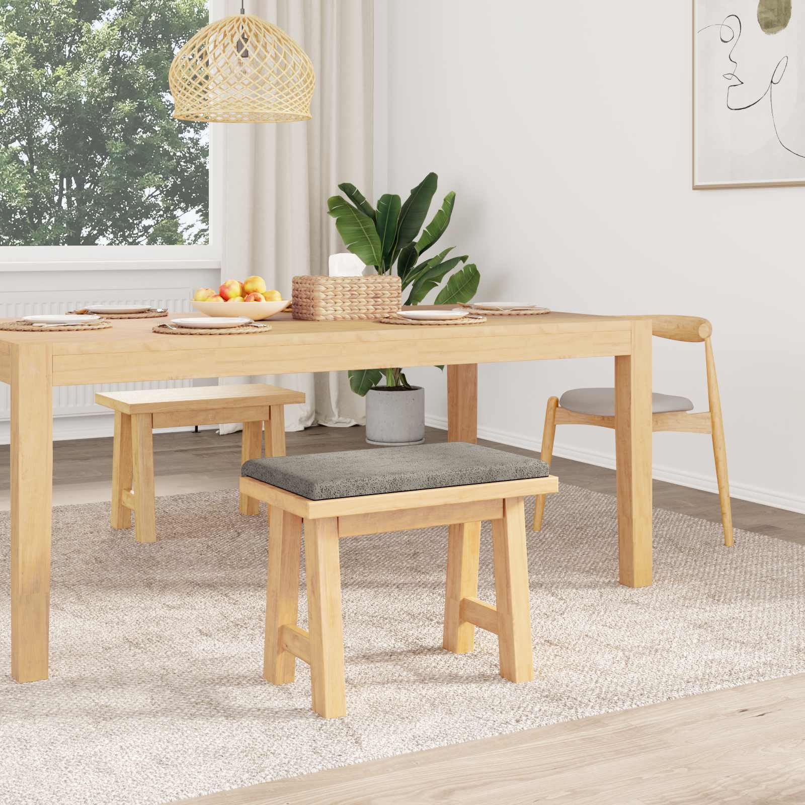 Pingipadja Tehisseemisnahk Helehall Sügavus 35 cm