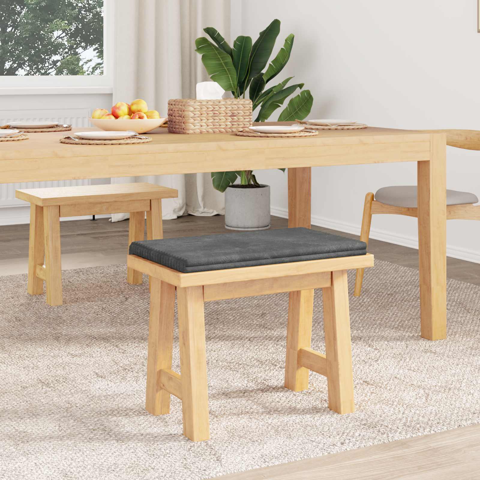Pingipadja Plüüšist korduroy Helehall Sügavus 35 cm