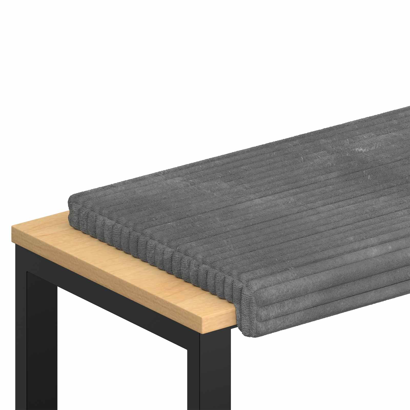Pingipadja Plüüšist korduroy Helehall Sügavus 35 cm