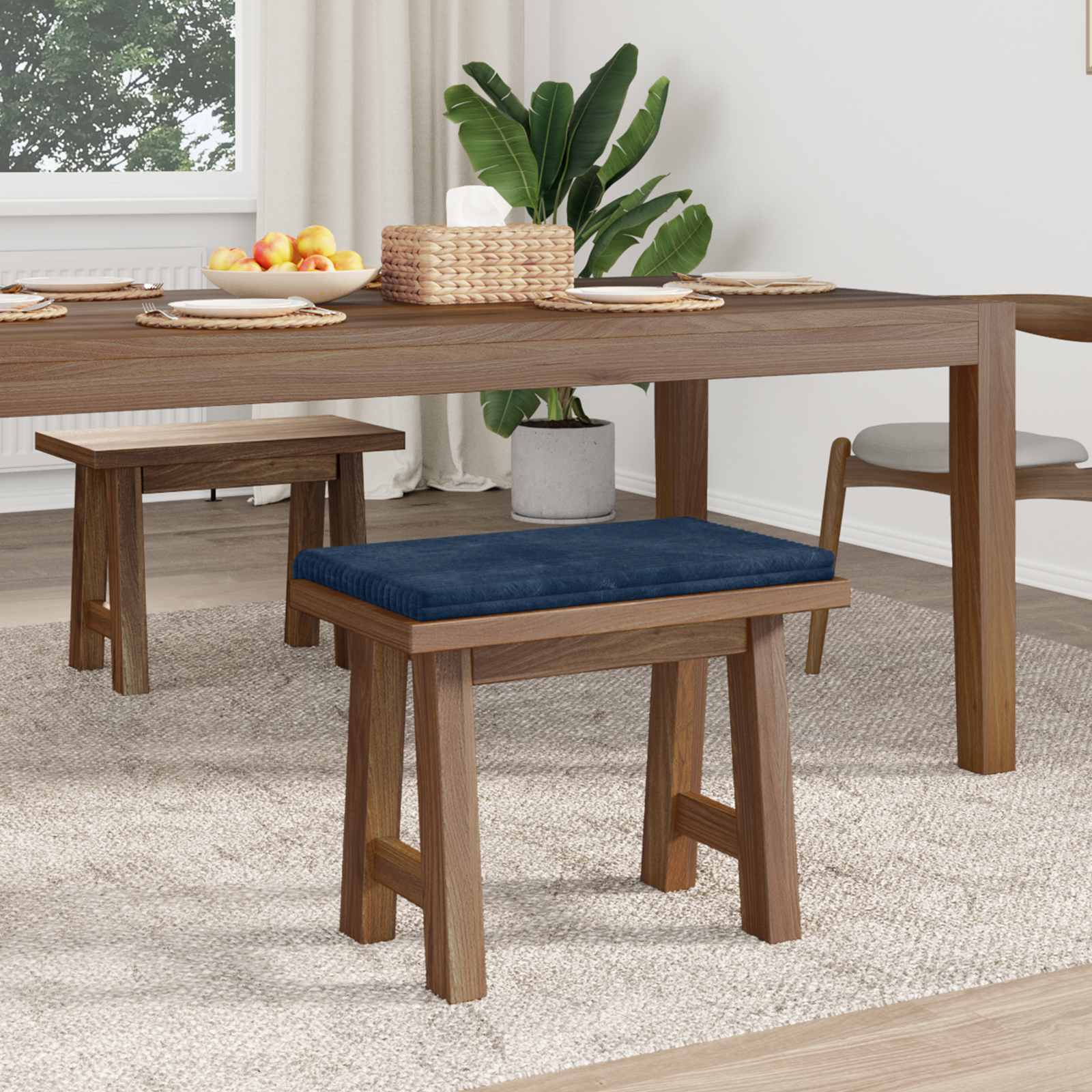 Pingipadja Plüüšist korduroy Tumesinine Sügavus 35 cm