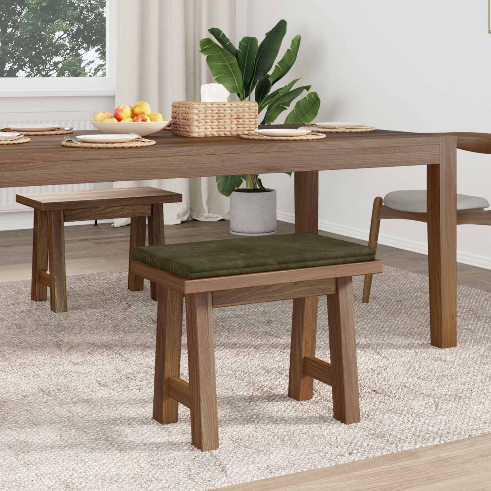 Pingipadja Plüüšist korduroy Roheline Sügavus 35 cm