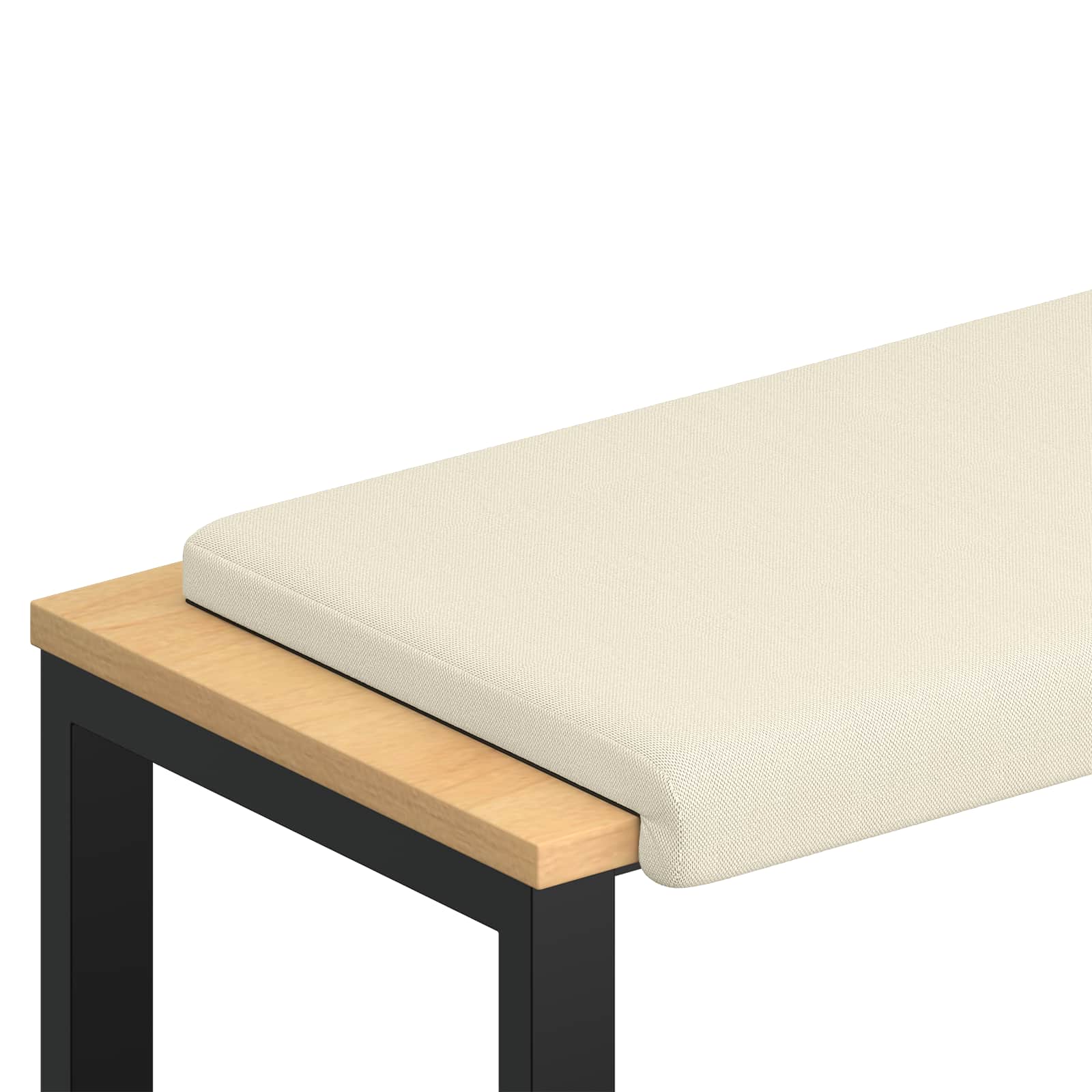 Pingipadja Tekstureeritud samet Kreemjas Sügavus 35 cm