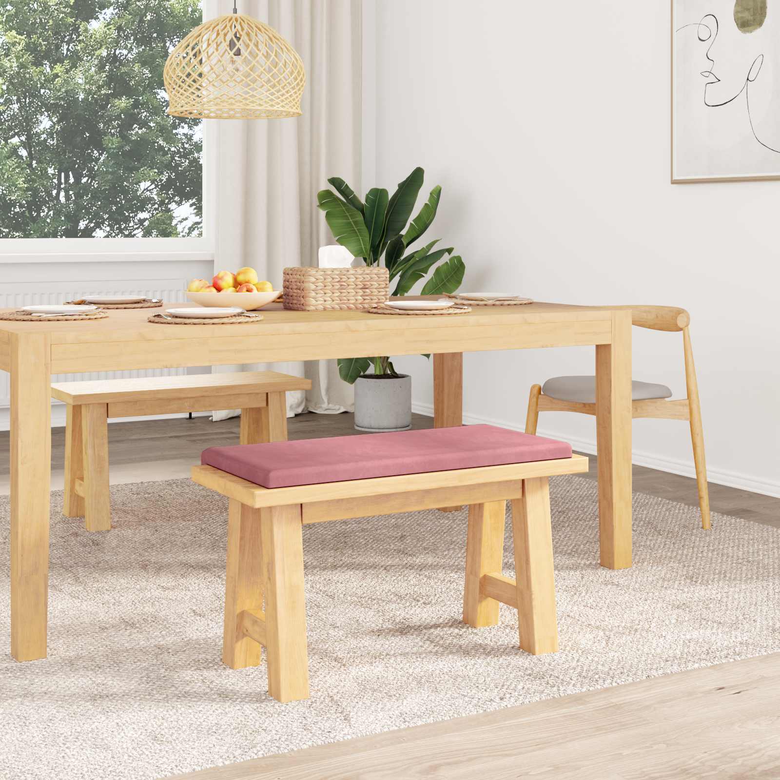 Pingipadja Samet Roosa Sügavus 35 cm