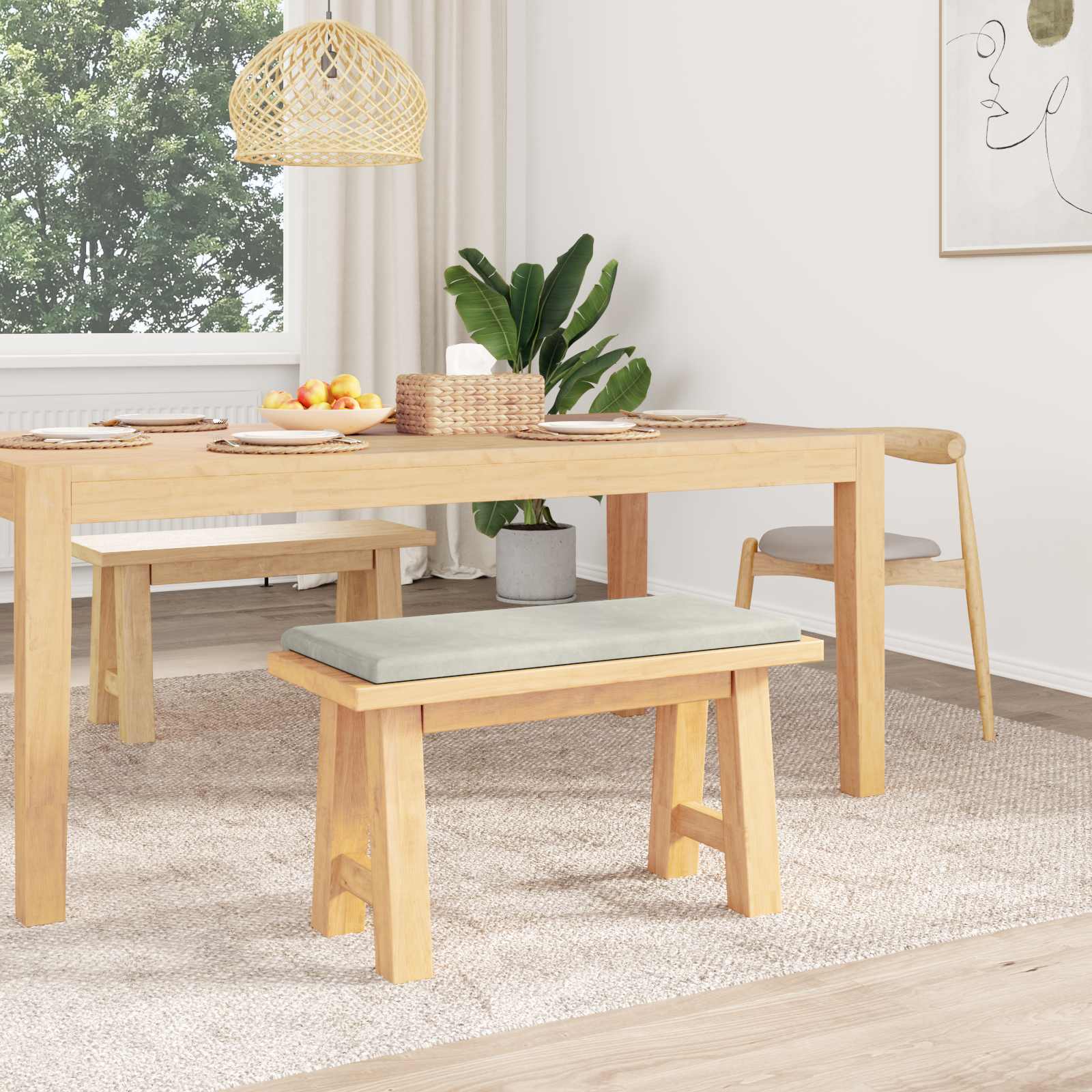 Pingipadja Samet Kreemjas Sügavus 35 cm