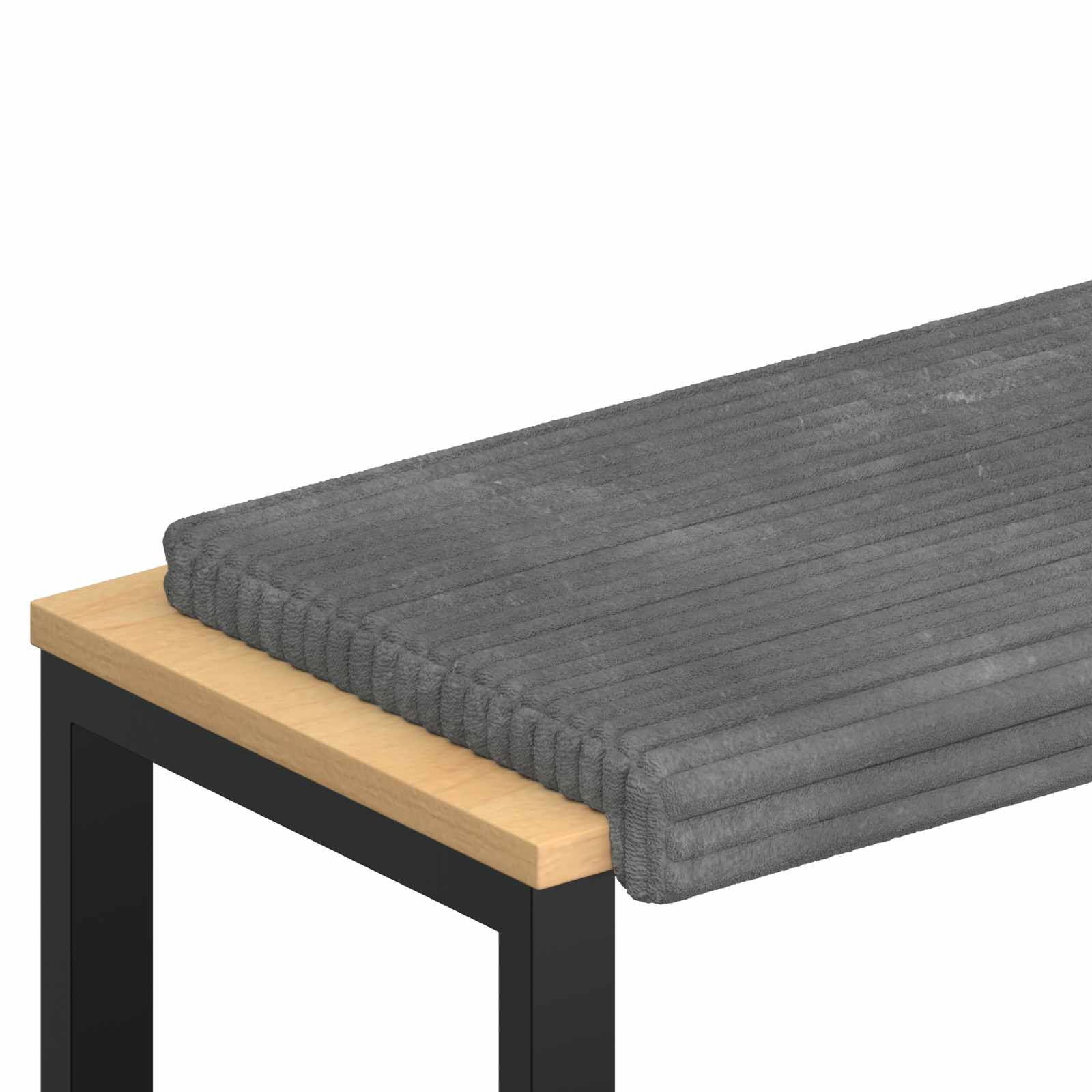Pingipadja Plüüšist korduroy Helehall Sügavus 35 cm