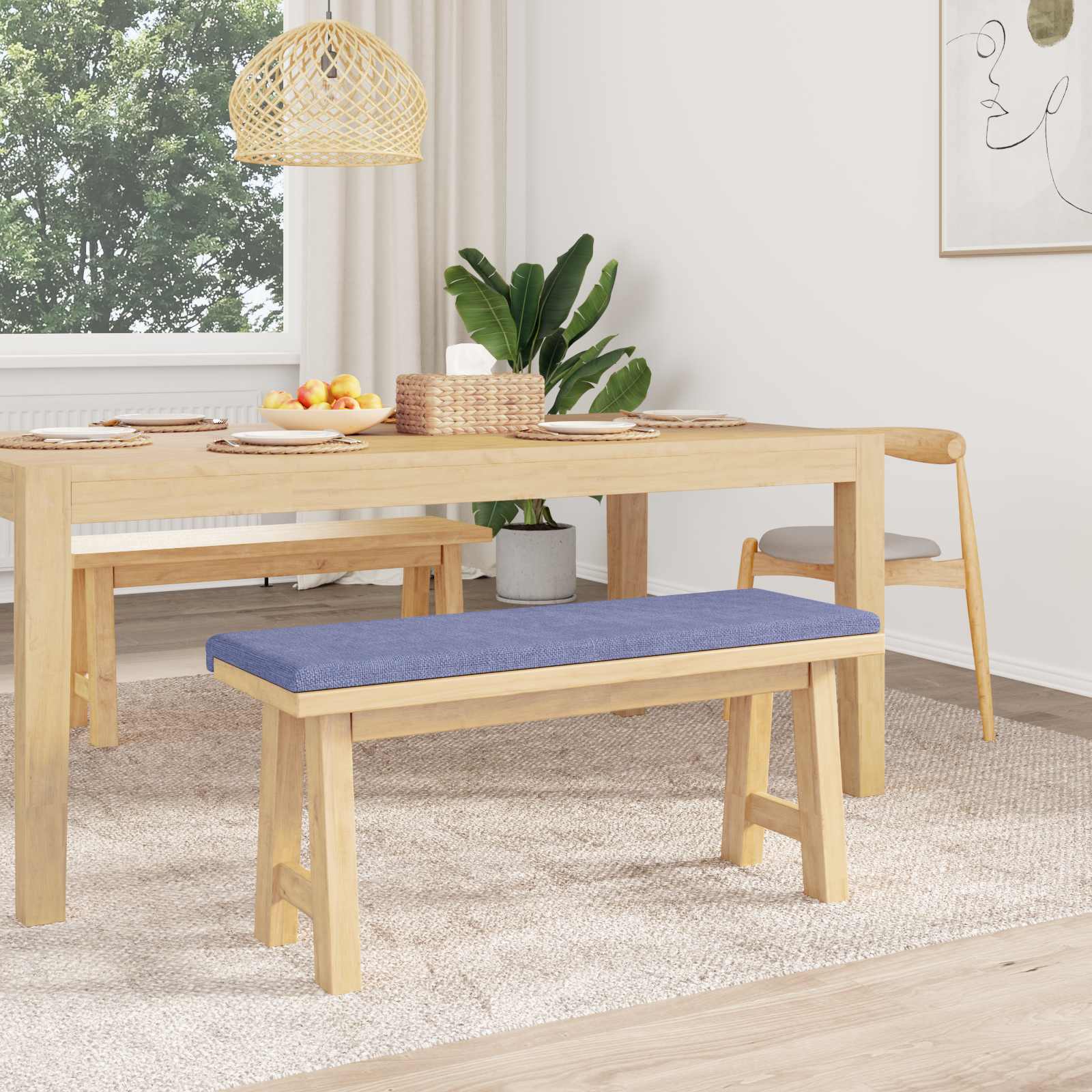Pingipadja kangas Jeans sinine Sügavus 35 cm