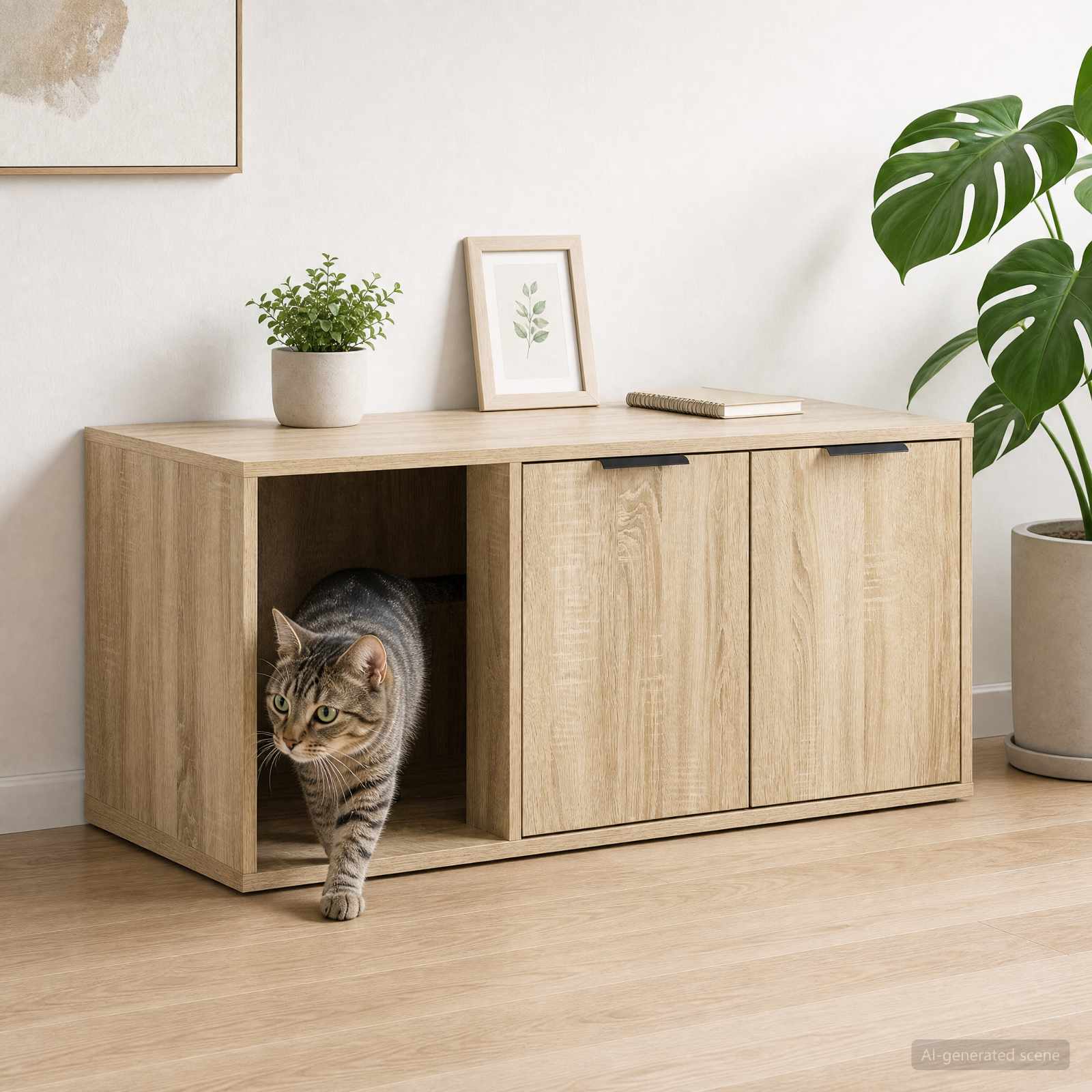 Kassi puuri mööbel Sonoma tamm 100 x 49 x 45 cm Tehispuit