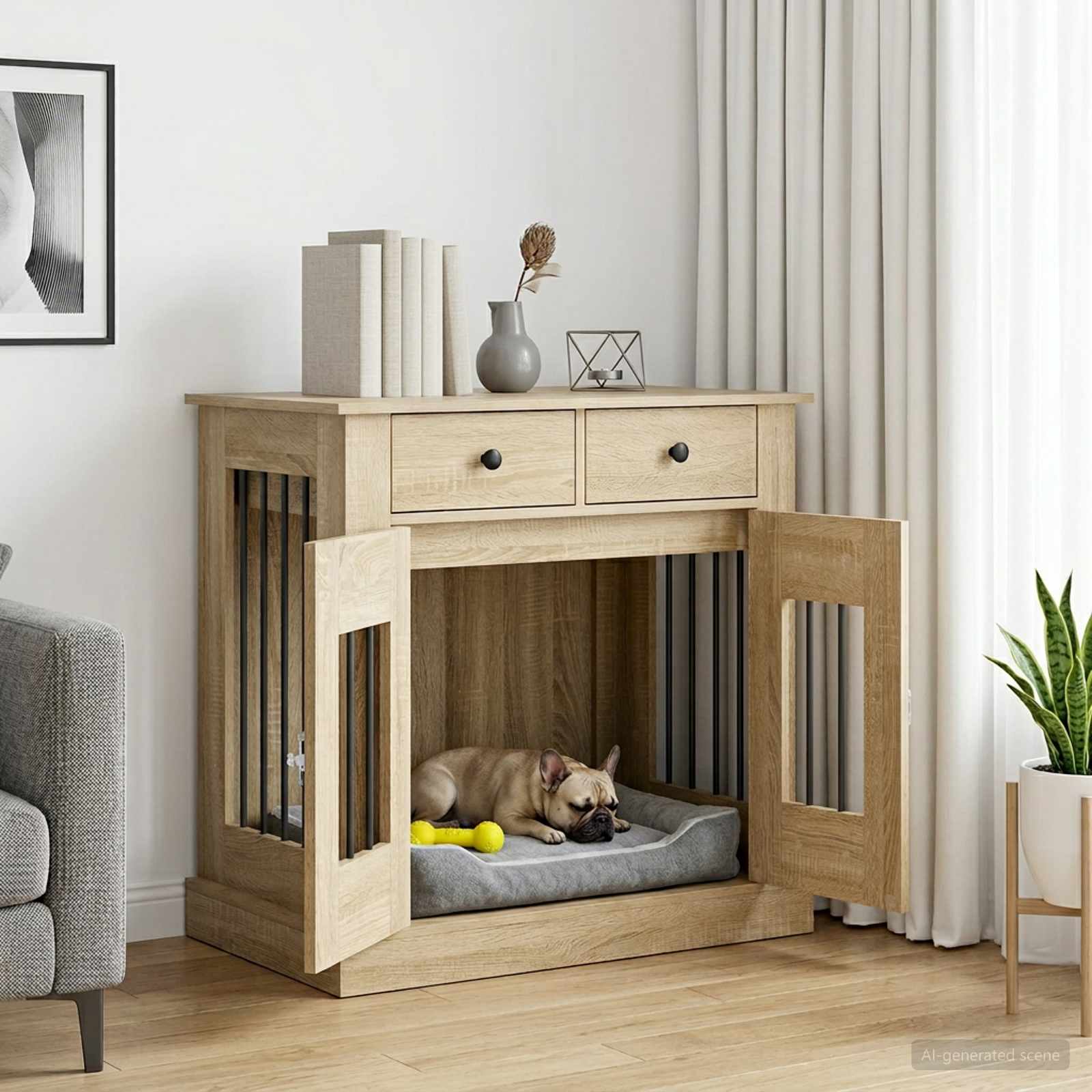 Koera puuri mööbel Sonoma tamm 80 x 47,5 x 80 cm Tehispuit