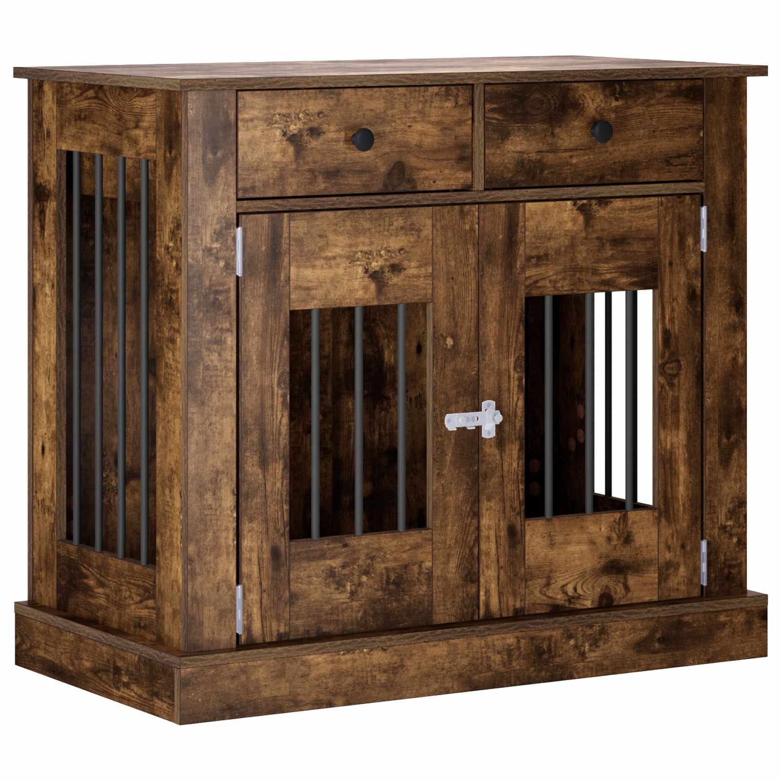 Koera puuri mööbel Suitsutatud tamm 90 x 47,5 x 80 cm Tehispuit