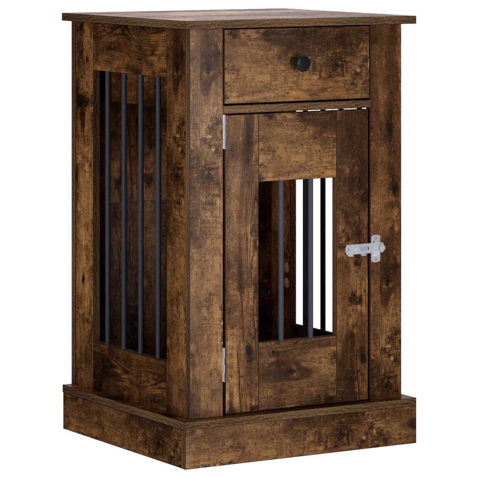 Koera puuri mööbel Suitsutatud tamm 50 x 47,5 x 80 cm Tehispuit