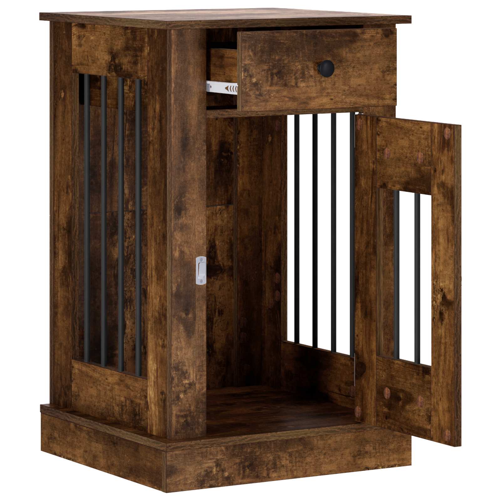 Koera puuri mööbel Suitsutatud tamm 50 x 47,5 x 80 cm Tehispuit