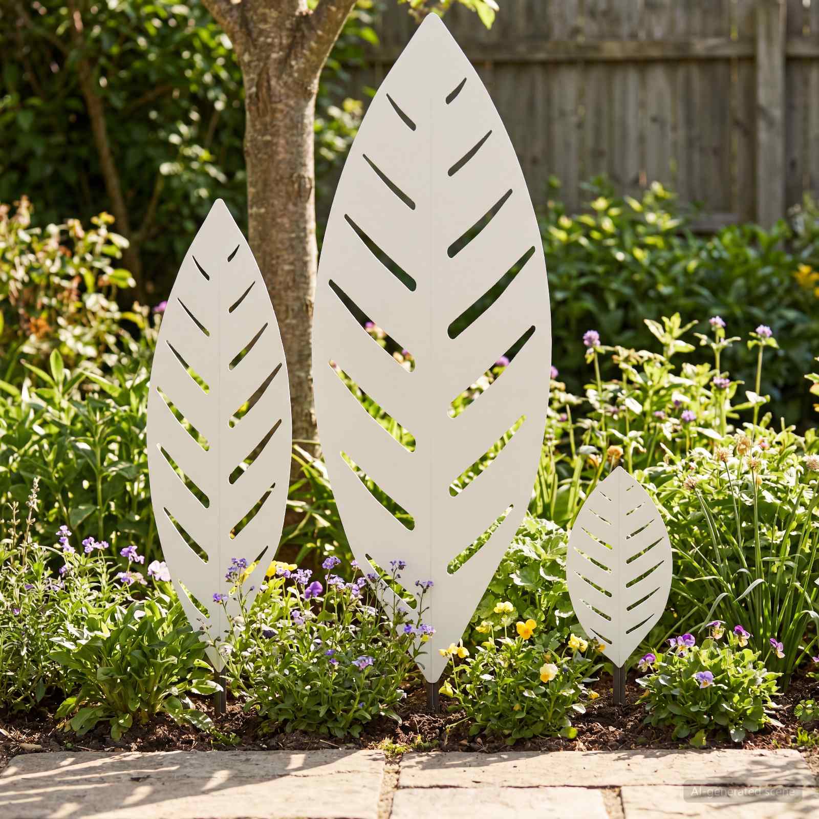 Aia Tugi 3 tk 116,5 x 35 x 3 cm Valge Teras