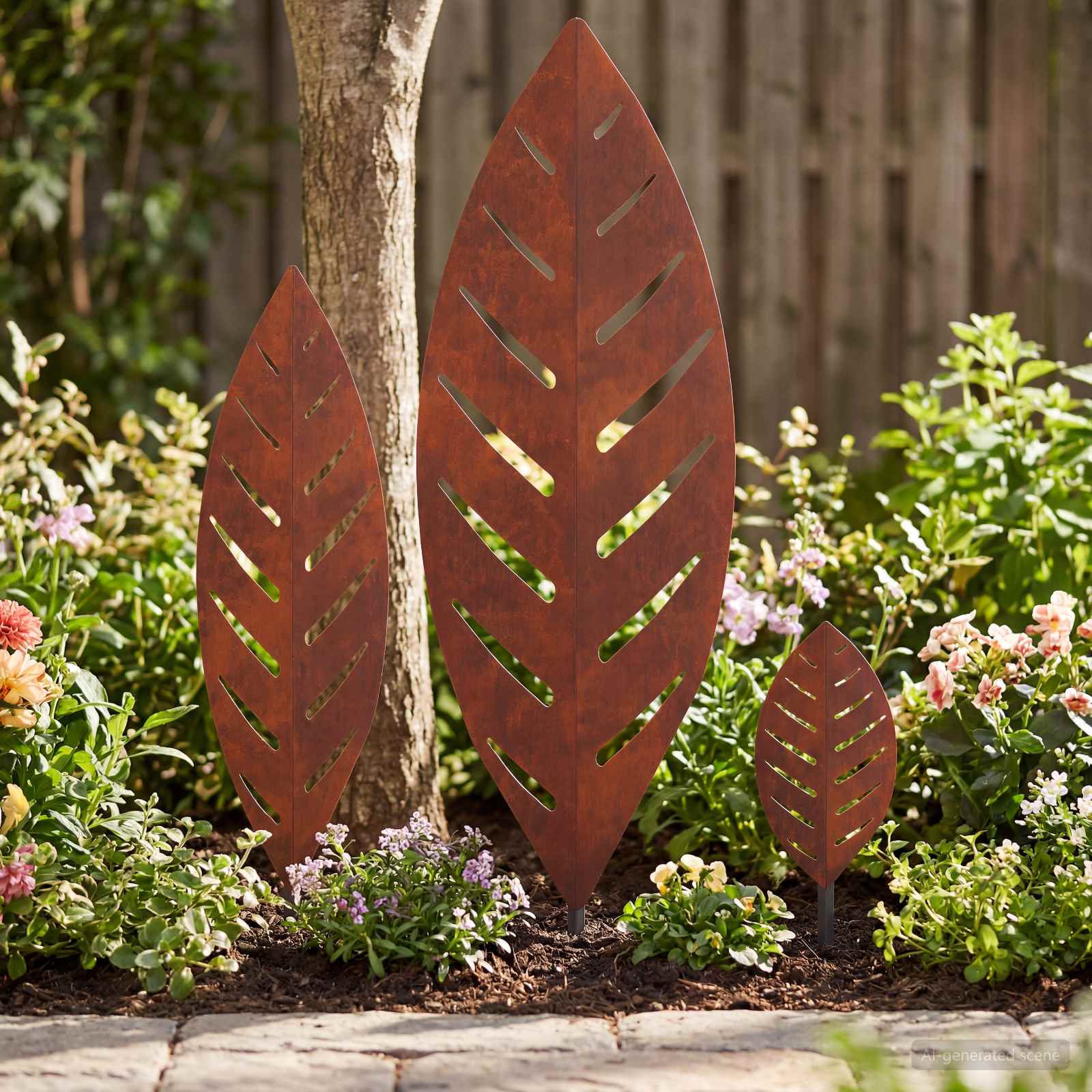 Aia Tugi 3 tk 116,5 x 35 x 3 cm Rooste Ilmastikukindel teras