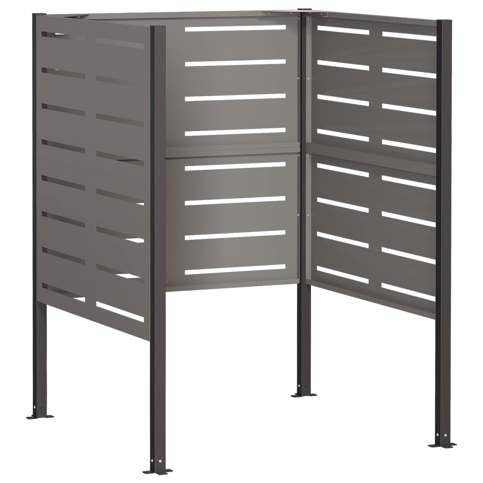 Prügikasti ekraan 85 x 85 x 113 cm Ilmastikukindel teras Rooste