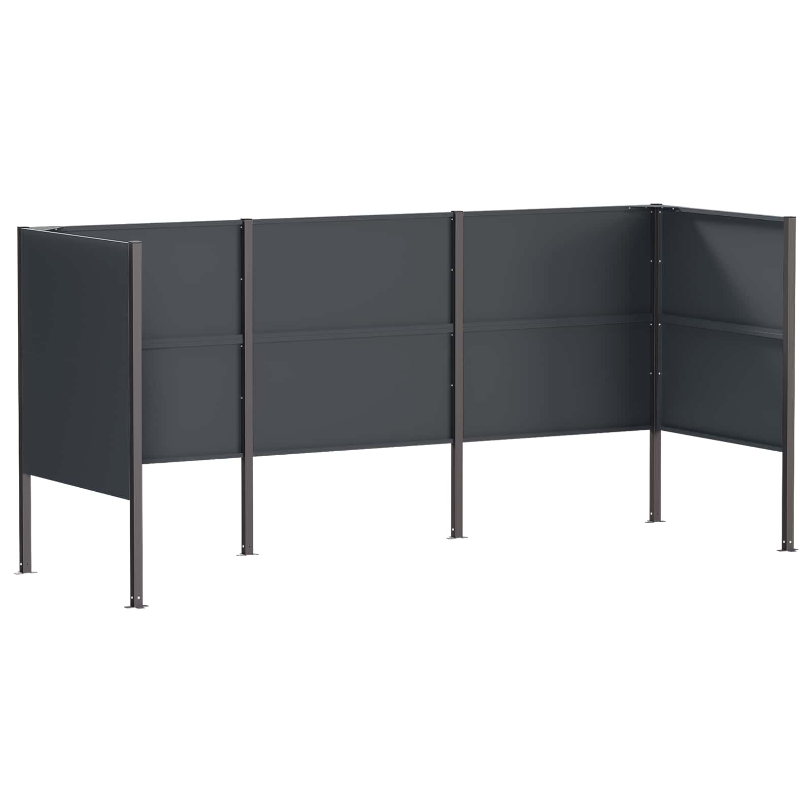 Prügikasti ekraan 249 x 85 x 113 cm Teras Antratsiit