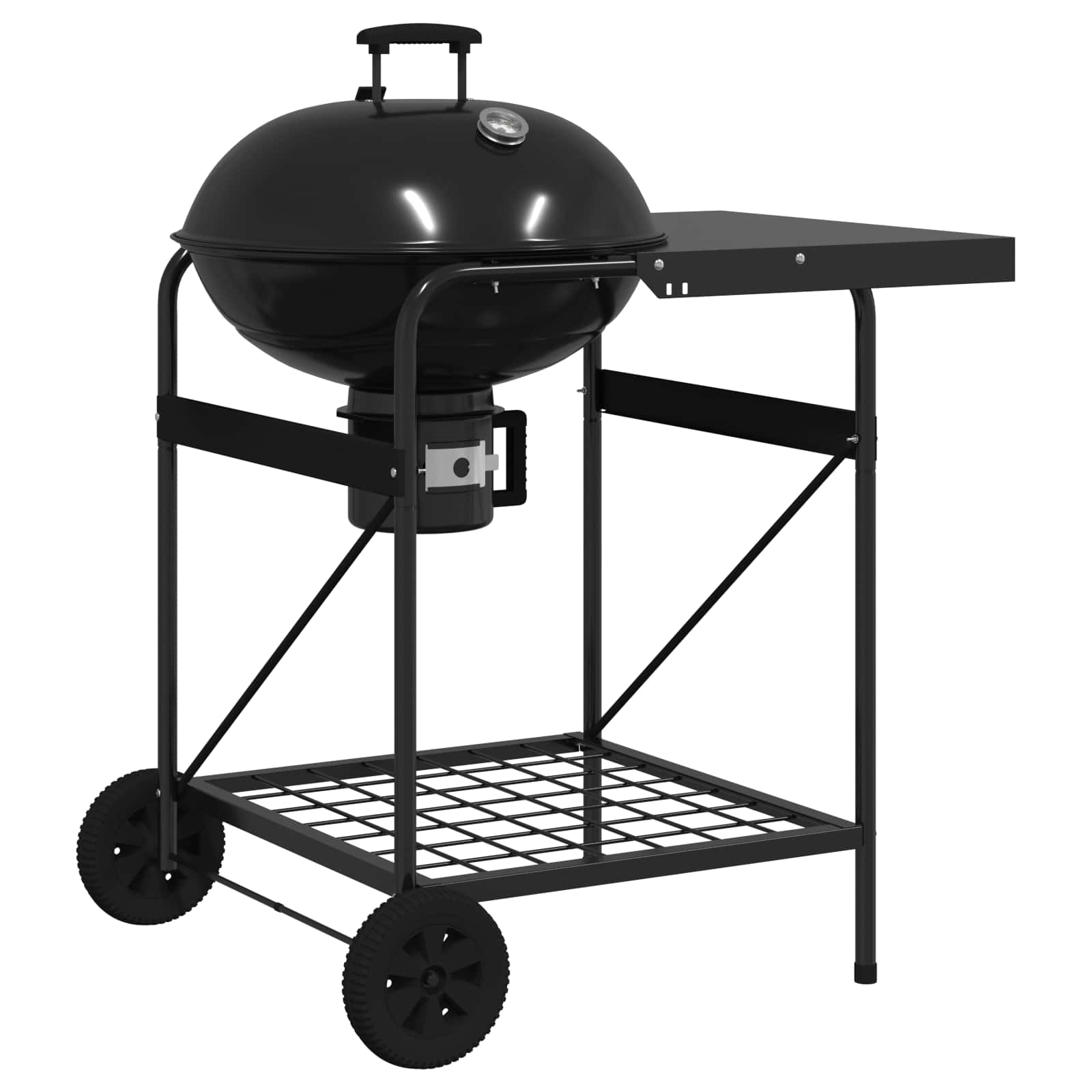 Süsi grill suitsetaja torudega 91 x 71 x 107 cm Teras Must