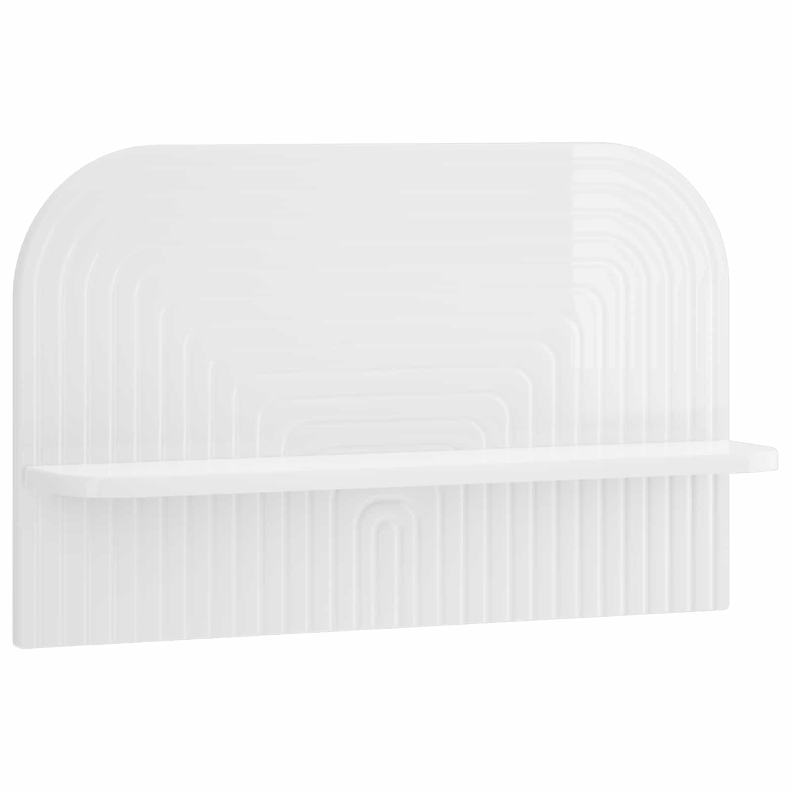 Seinariiul 2 tk Kõrgläikega valge 60 x 13,5 x 37,5 cm Tehispuit