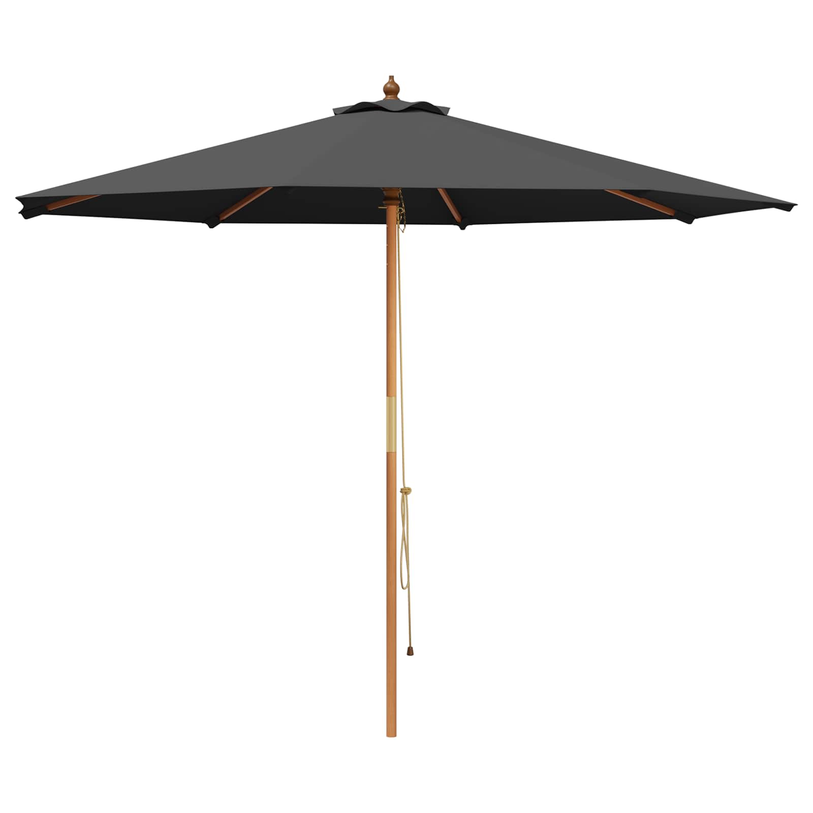 Aedapara Ø 300 x 248 cm Tugev Eukalüpti Puit Antratsiit