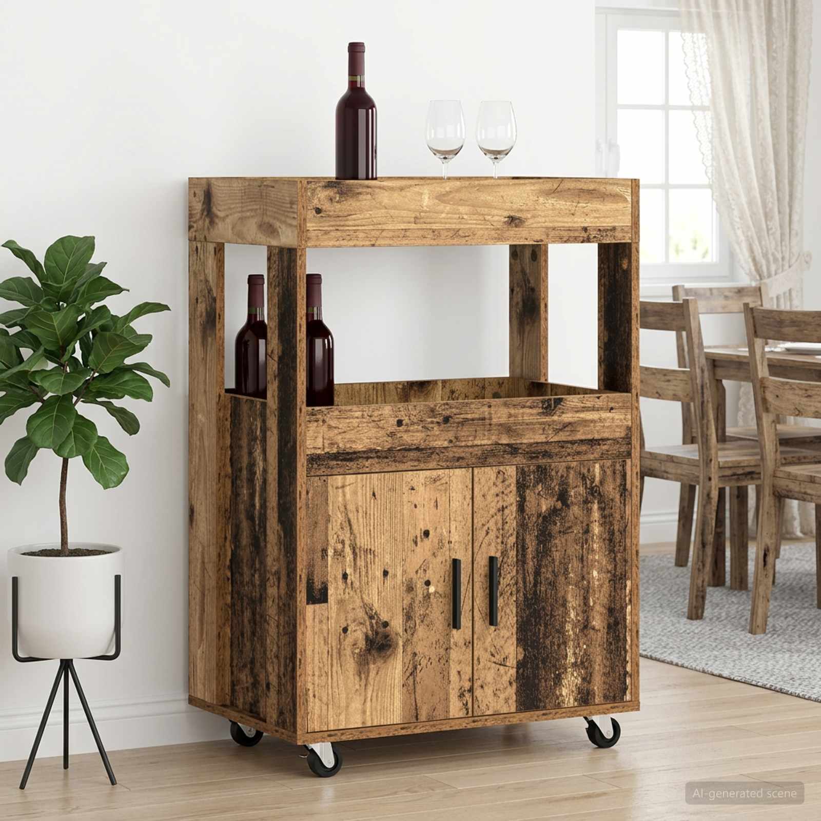 Baari Rattur Vana puit 60 x 39,5 x 89 cm Tehispuit