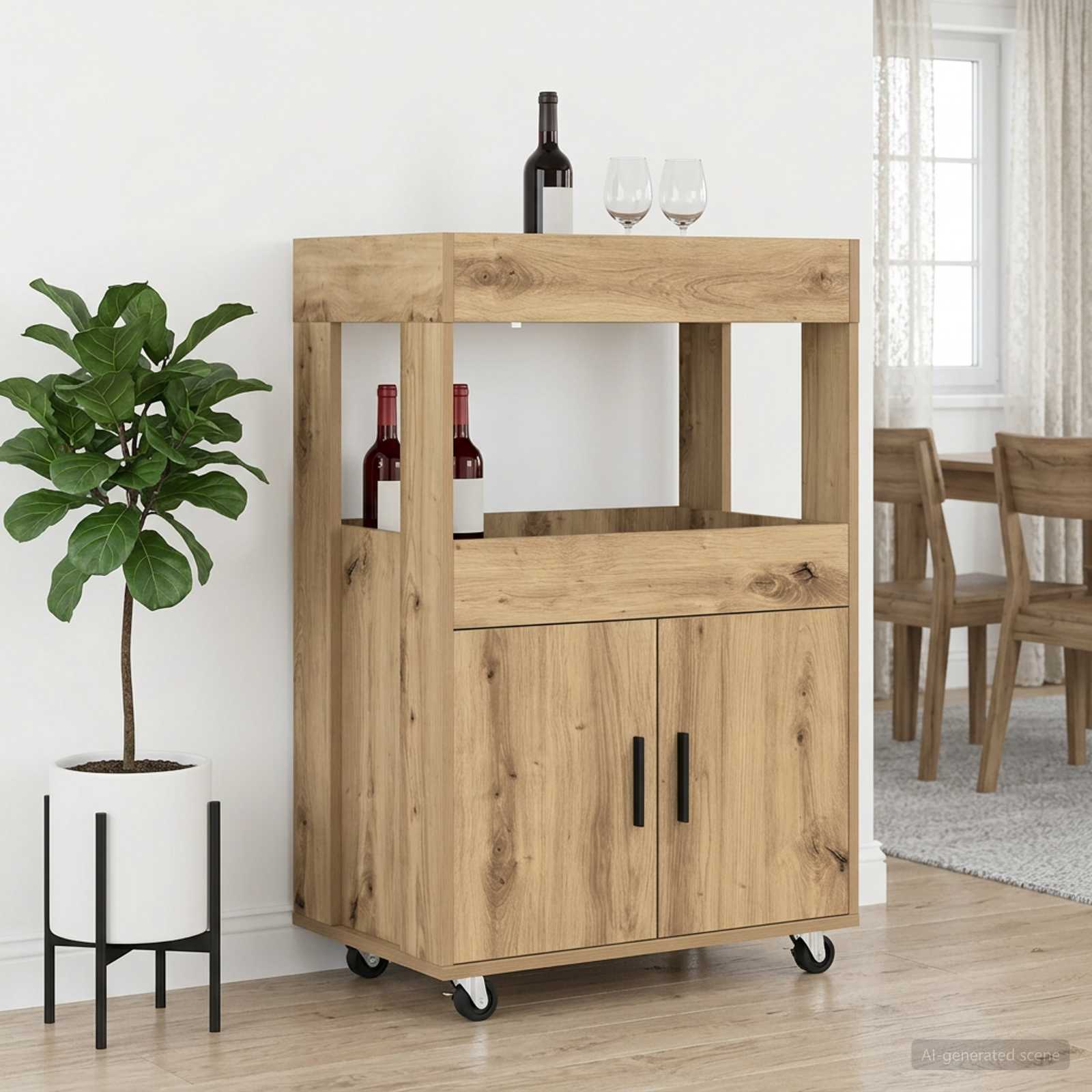 Baari Rattur Artisan tamm 60 x 39,5 x 89 cm Tehispuit