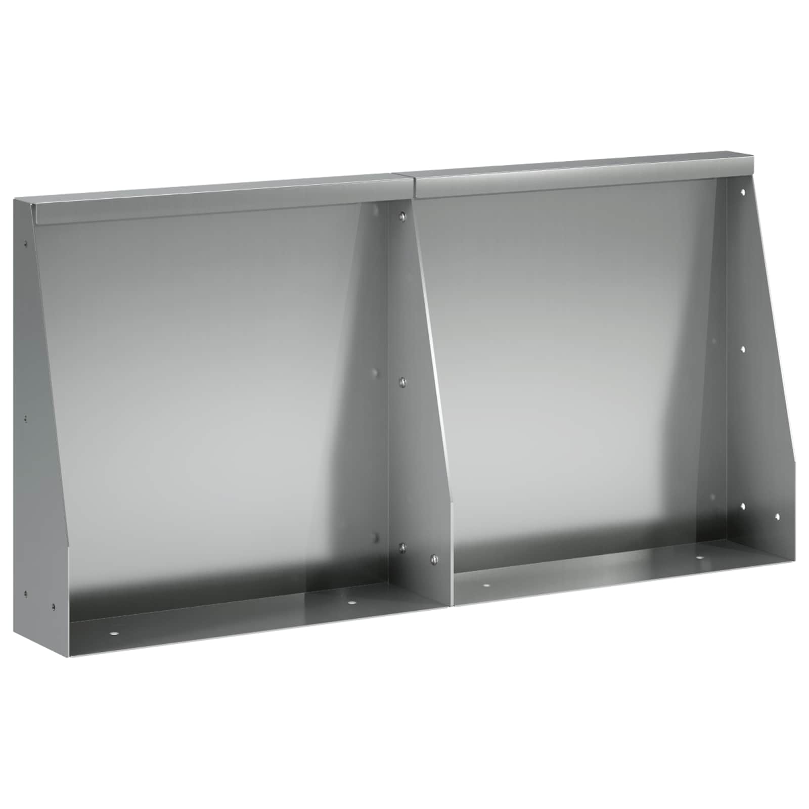 Tugisein 2 tk 40 x 12 x 40 cm Tsingitud teras Hõbedane
