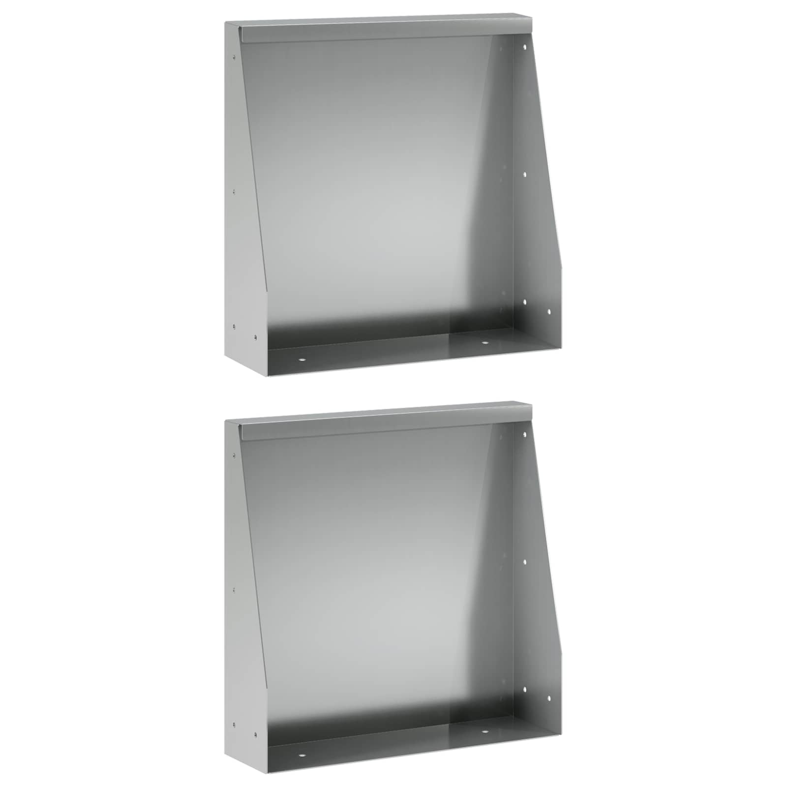 Tugisein 2 tk 40 x 12 x 40 cm Tsingitud teras Hõbedane