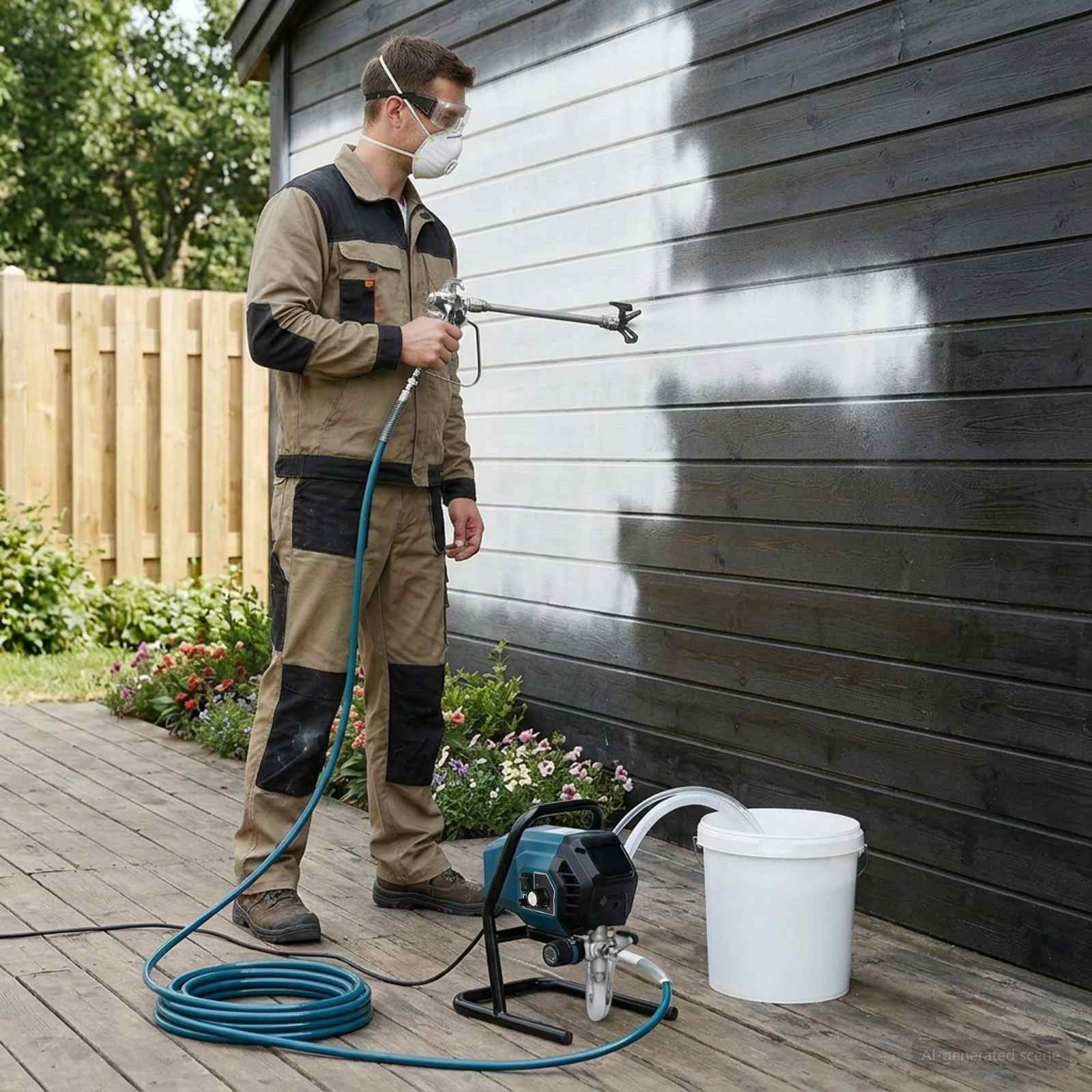Airless värvipüstol 7,6 m Voolik 220V 1,5 L/min 200 Baari