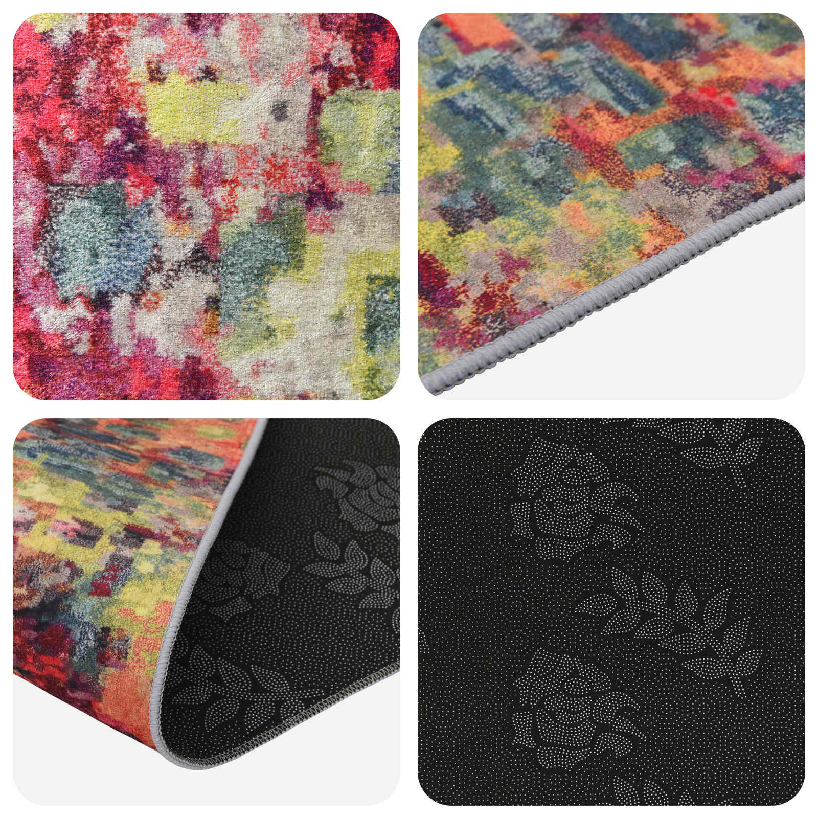 Vaip Rätikutoru LESAKA värviline 100 x 100 cm Diamantveluur