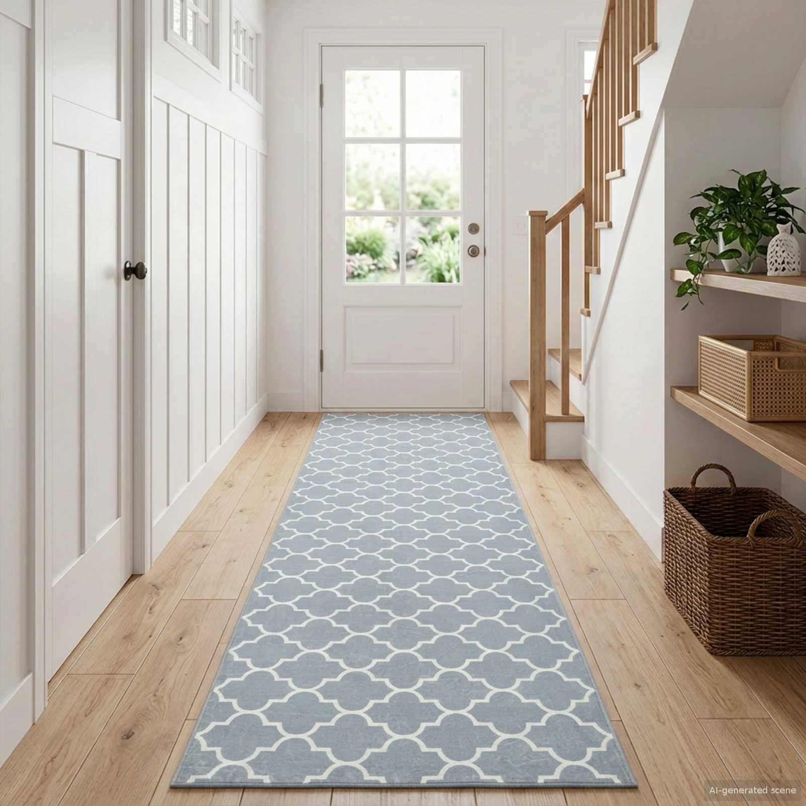 Vaip Rätikutoru ORIZ 1150 gsm Hall ja Valge