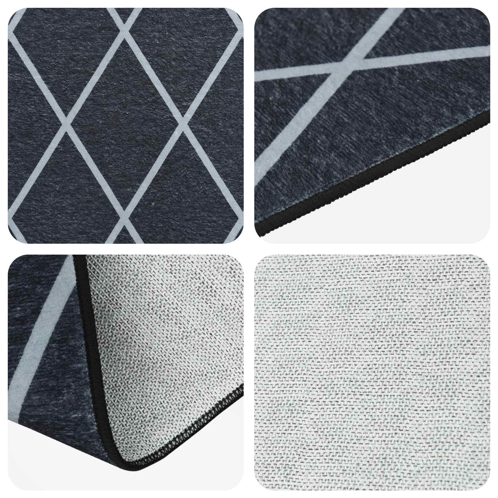 Vaip Rätikutoru ORIZ 1150 gsm Must võrgumuster