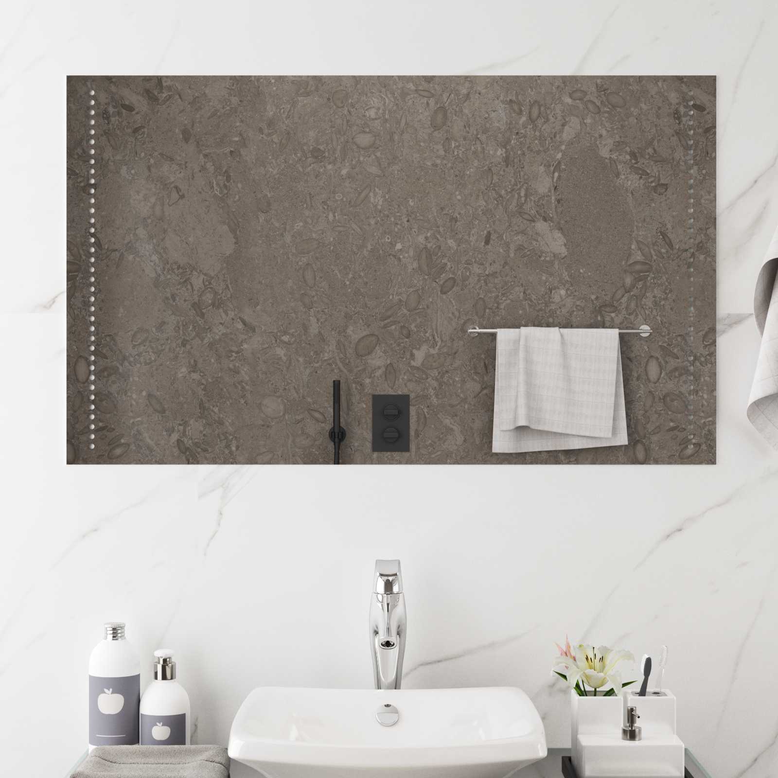 LED vannitoa peegel Läbipaistev 100 x 60 cm karastatud klaas