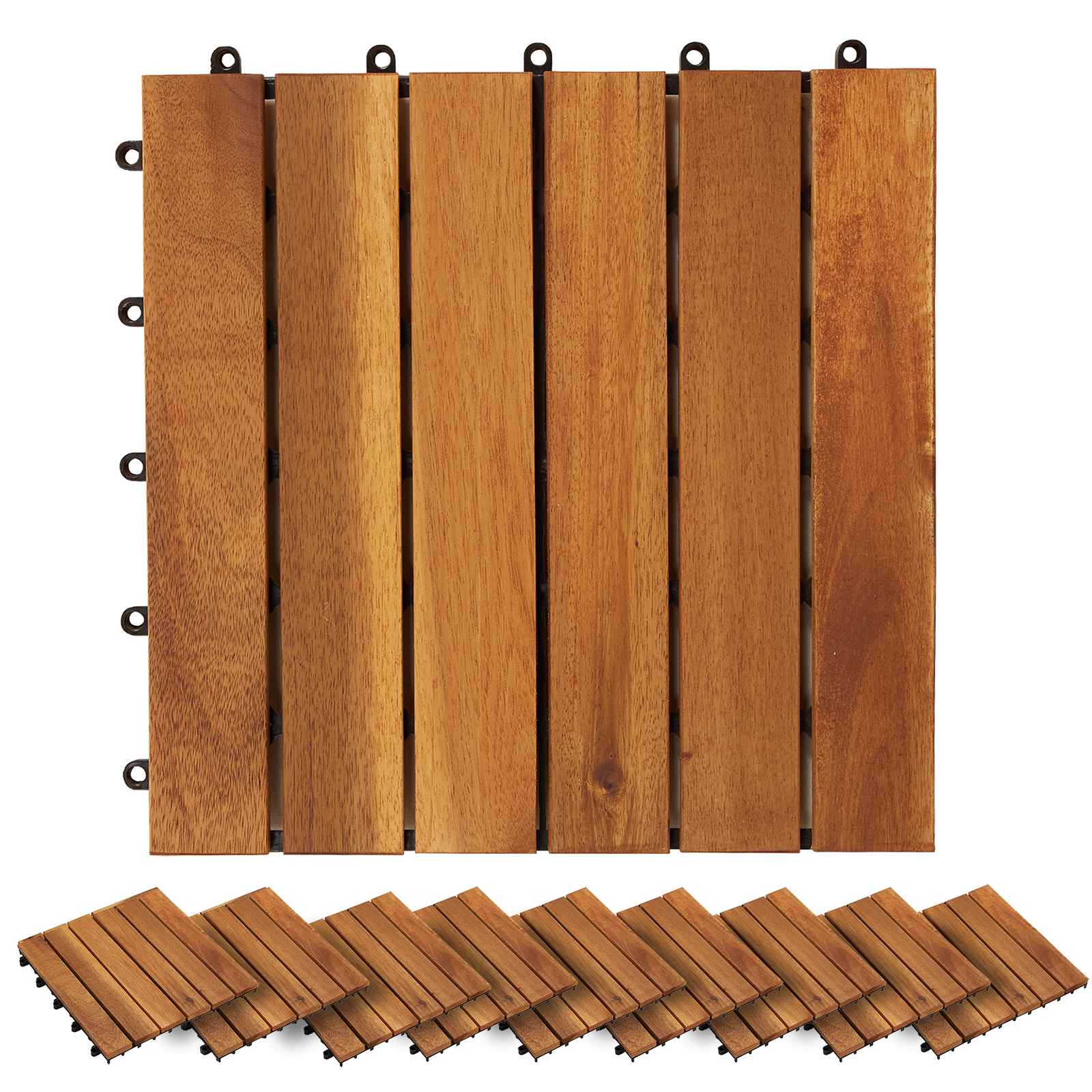 Terrassiplaat 30 tk Pruun 30 x 30 cm Akaatsia puit