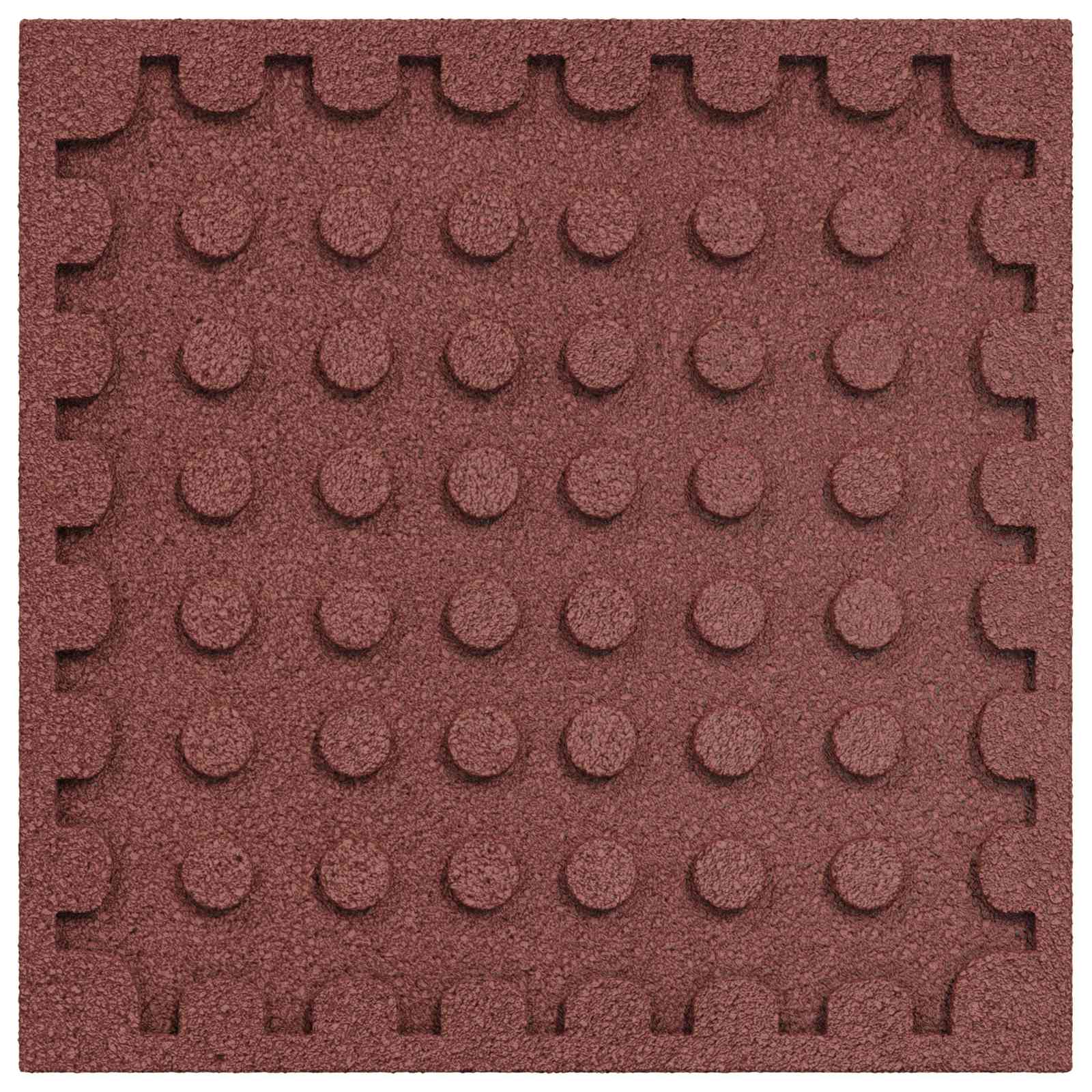 Kukkumise kaitse plaadid 18 tk Punane 50 x 50 cm Kumm