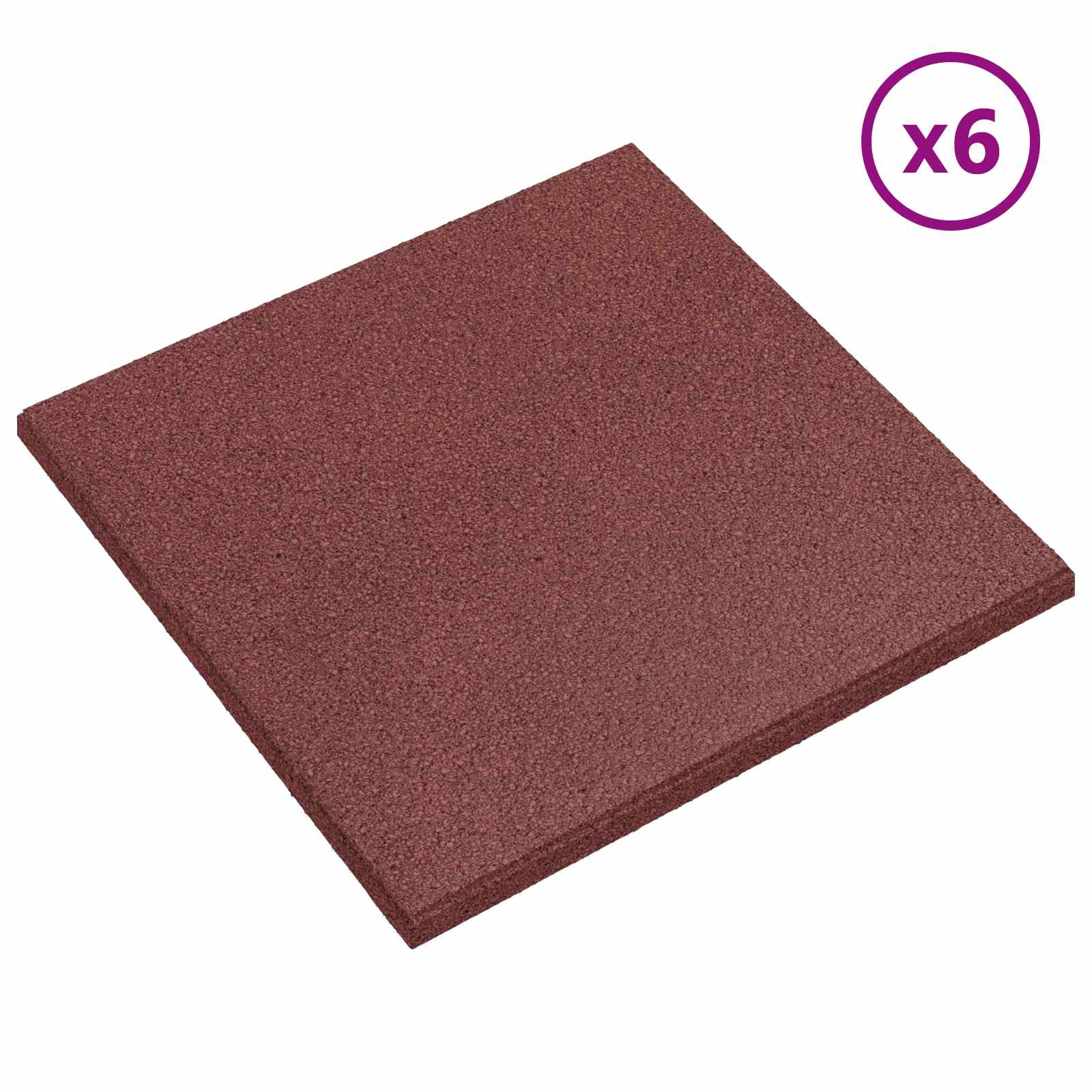 Kukkumise kaitse plaadid 18 tk Punane 50 x 50 cm Kumm