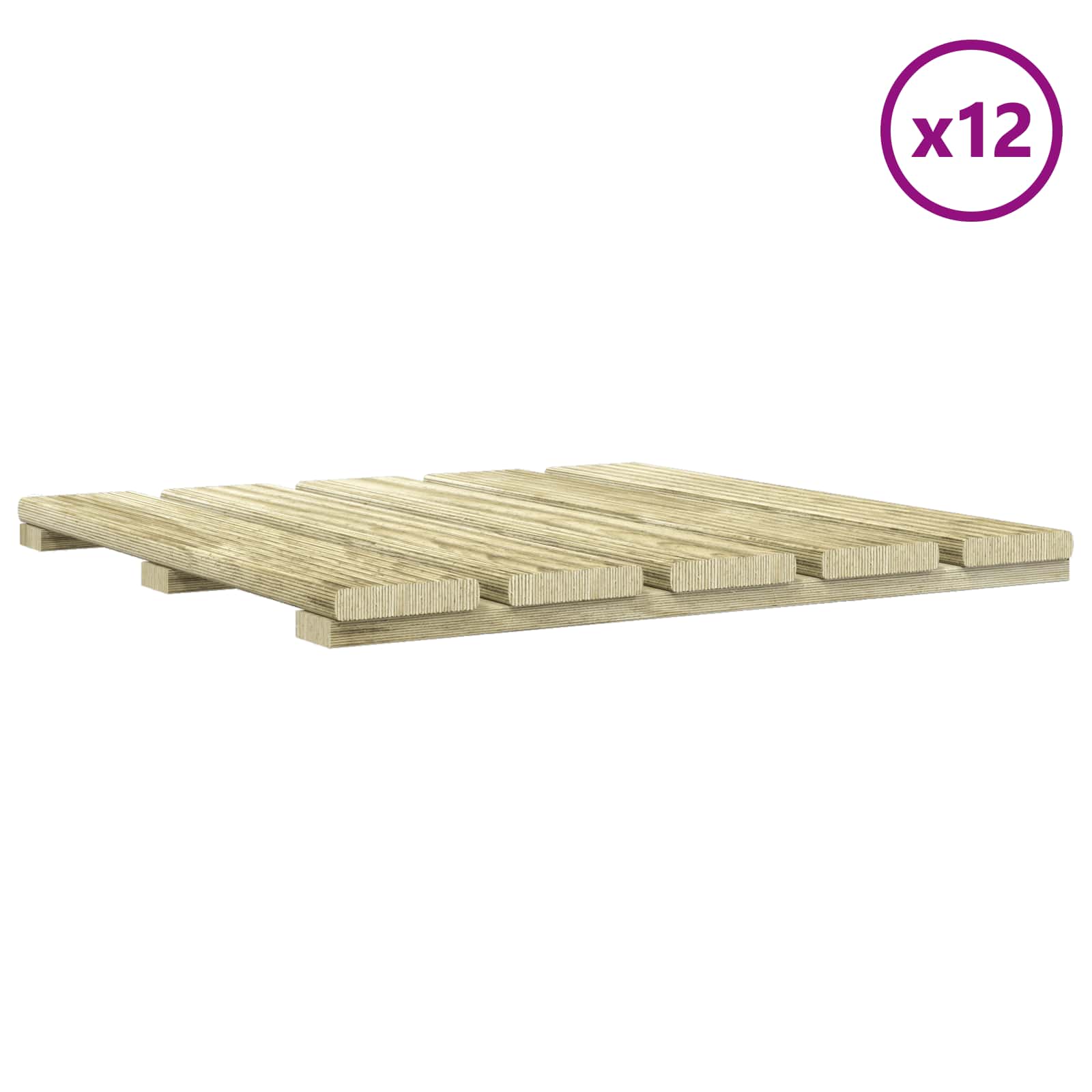 Terrassiplaat 12 tk Roheline 50 x 50 cm