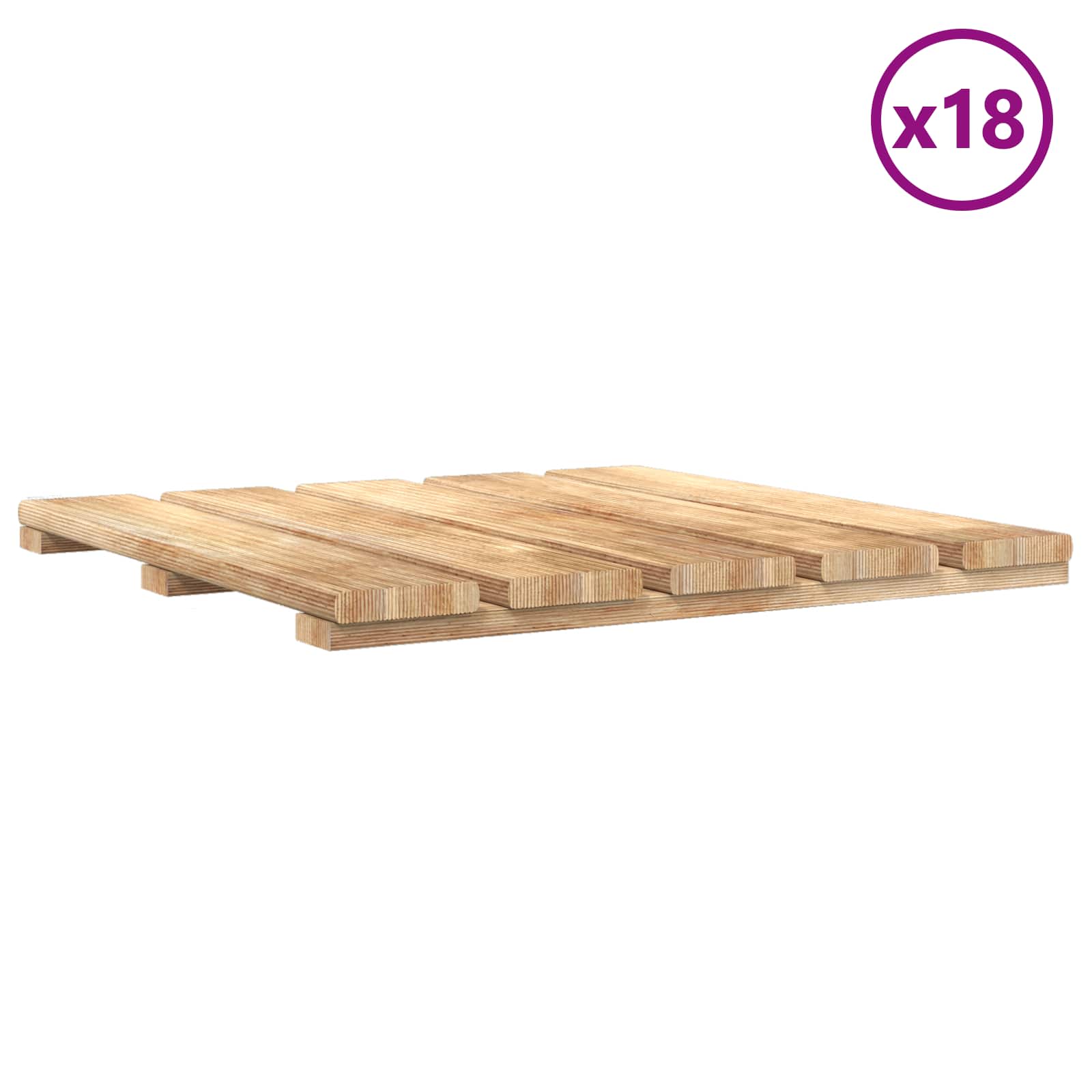 Terrassiplaat 18 tk Pruun 50 x 50 cm