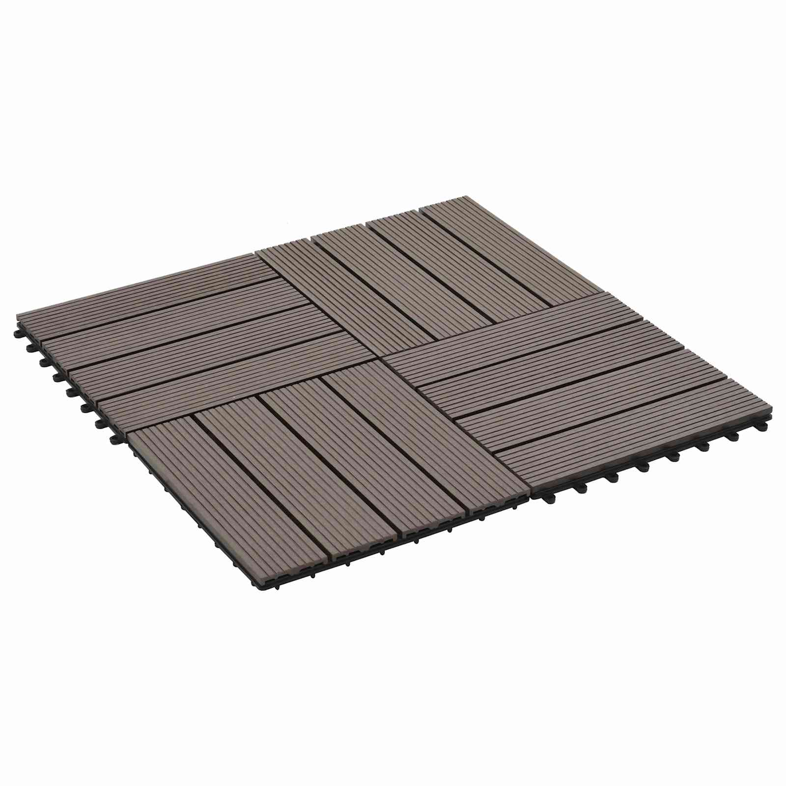 Terrassiplaat 22 tk Tume pruun 30 x 30 cm WPC