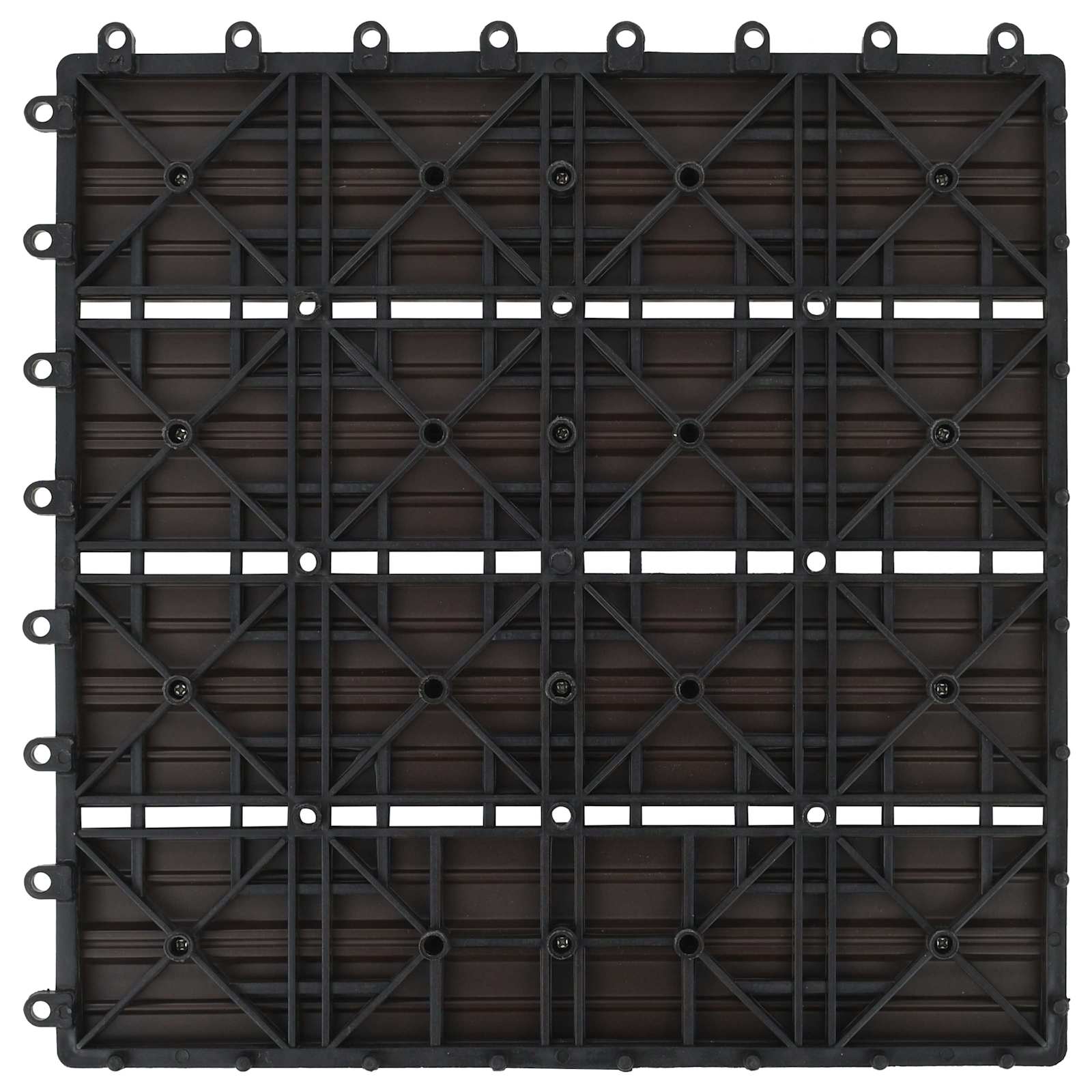 Terrassiplaat 22 tk Tume pruun 30 x 30 cm WPC