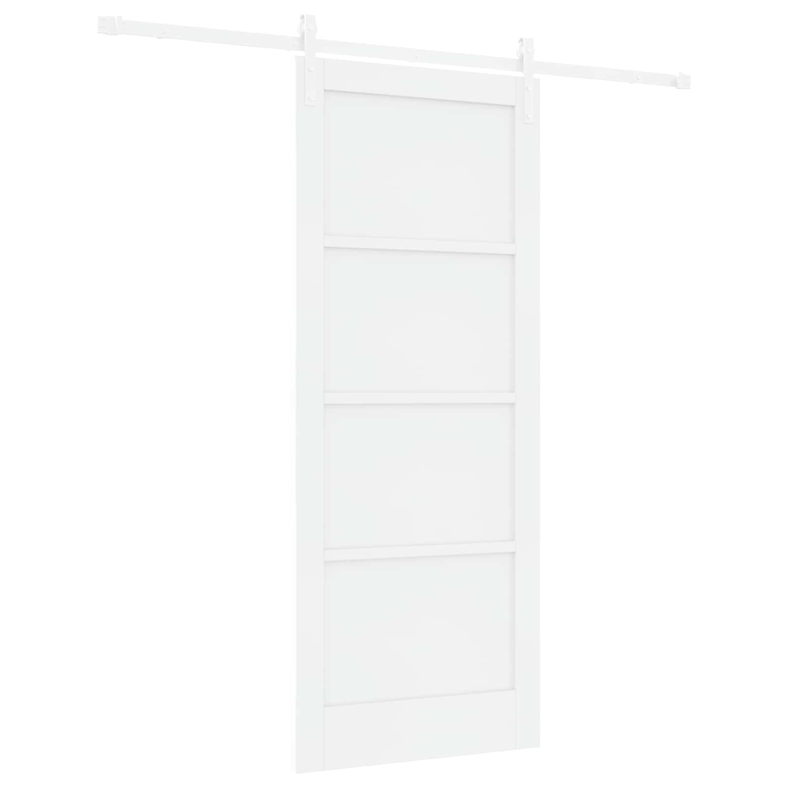 Libisev uks 83 x 202 cm Toekas männipuit Valge